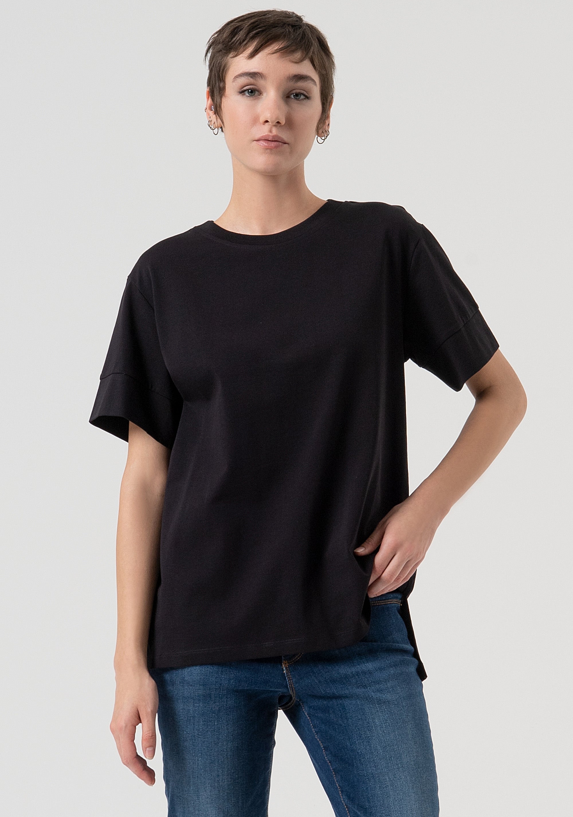 T-shirt loose fit in cotone FP25WT3057J40101-053 Fracomina