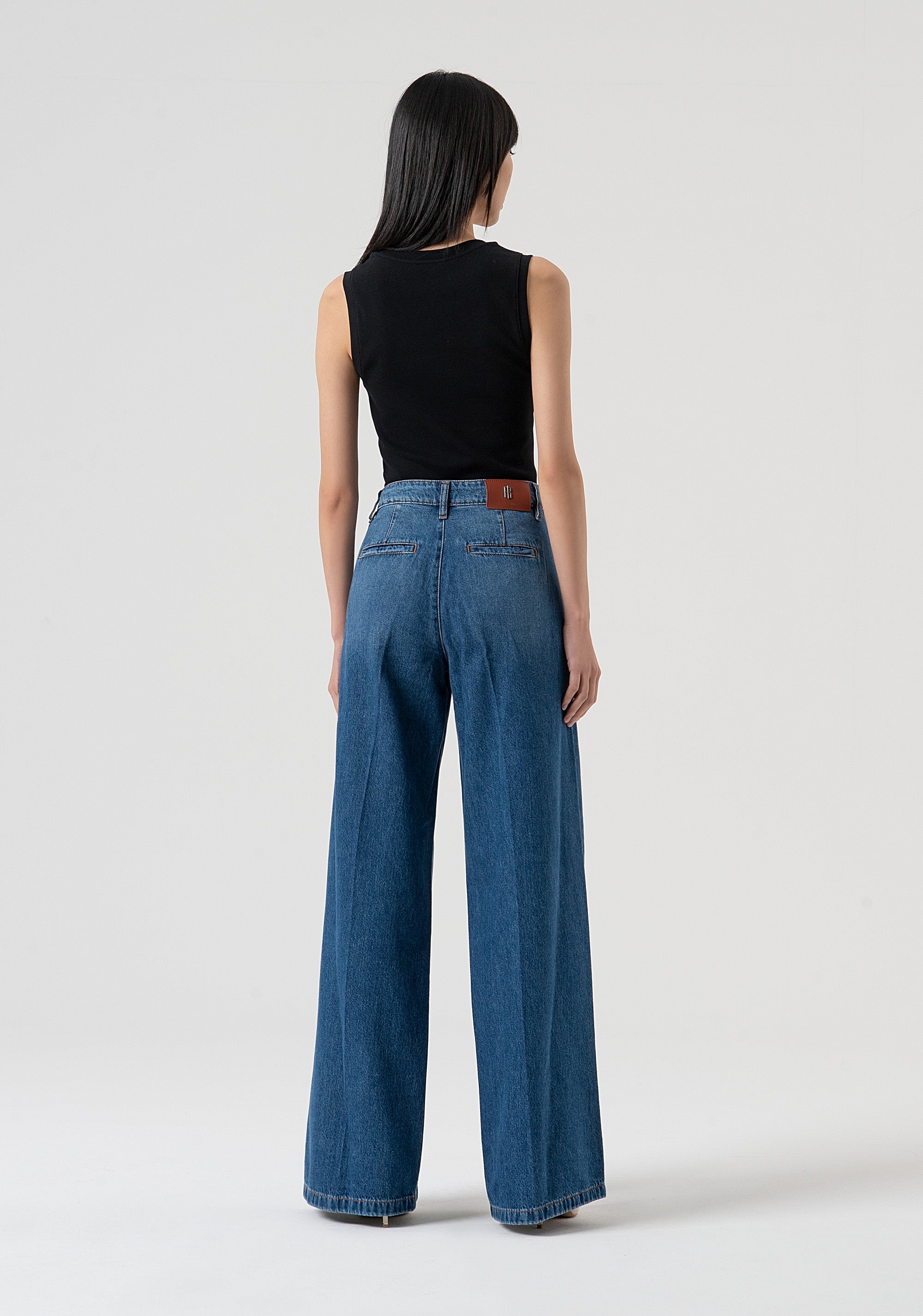 Jeans flare in denim con lavaggio stone wash FP25WV3016D41993-349 Fracomina
