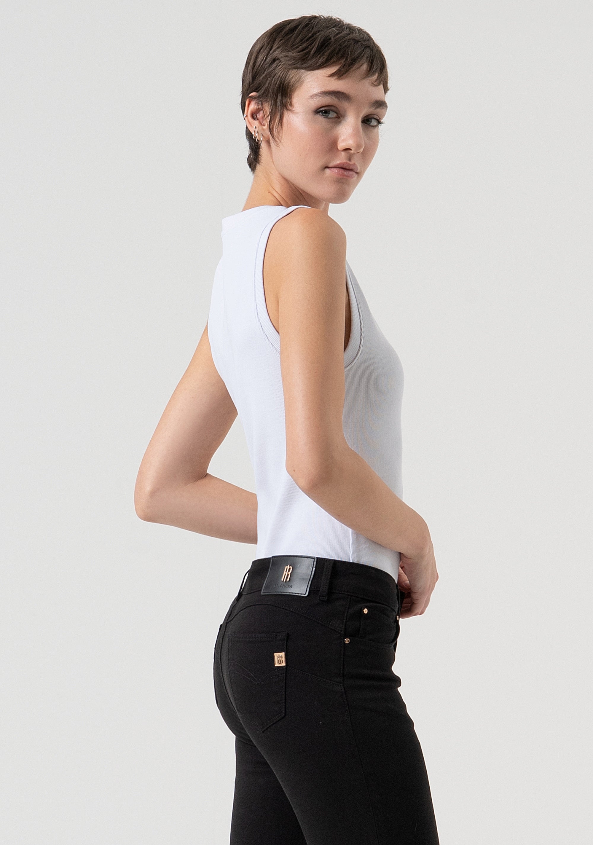 Jeans slim effetto push up in raso FP25WV8000W72001-053 Fracomina