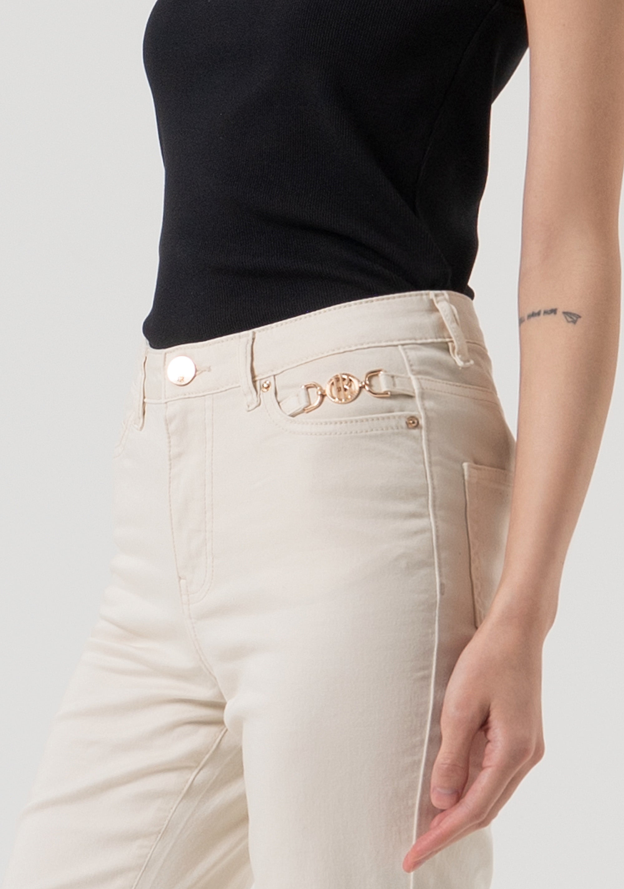 Jeans bootcut in raso FP25WVA012W72001-508 Fracomina