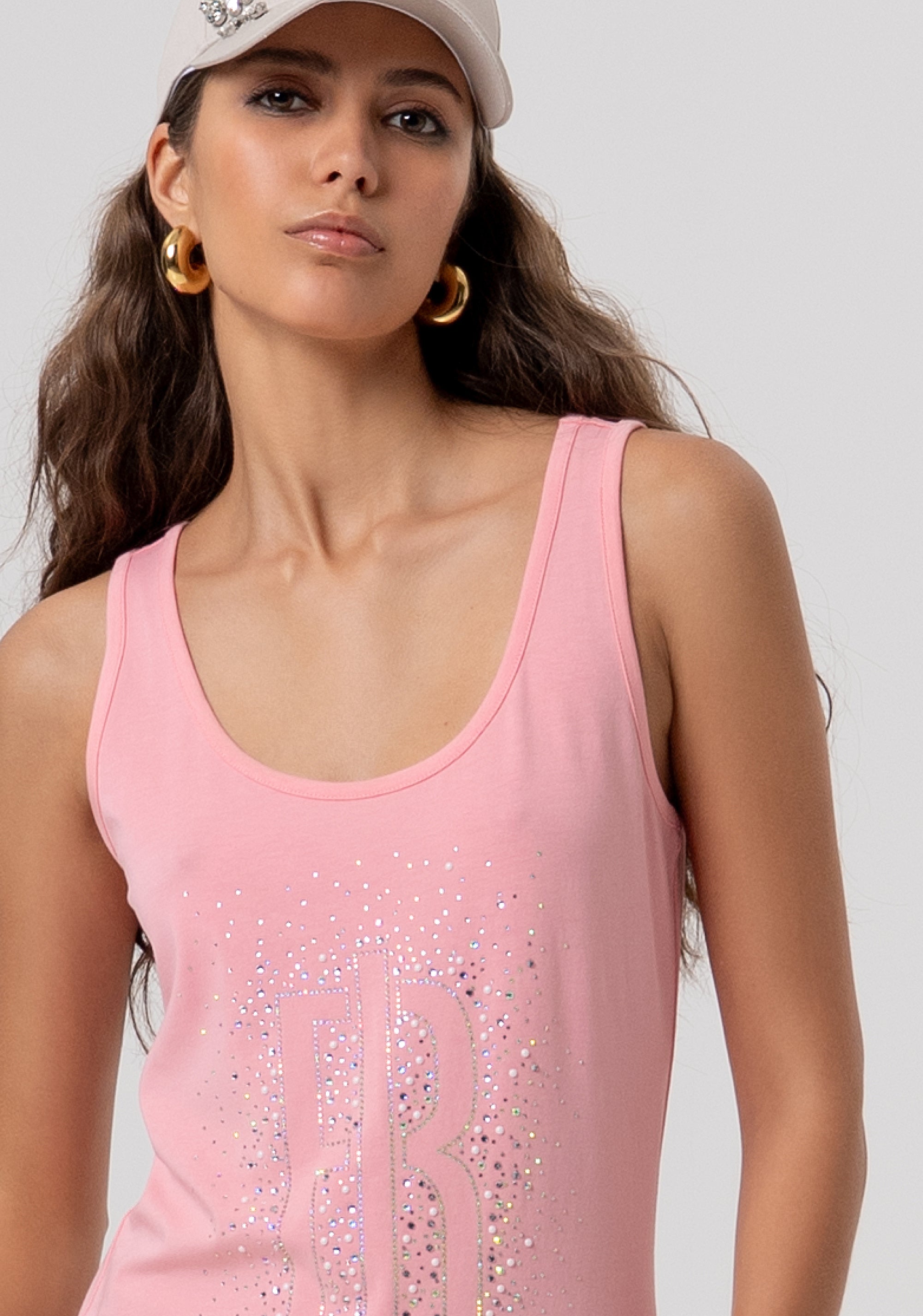 Top senza maniche in jersey di cotone FP26ST2010J401N5-107 Fracomina