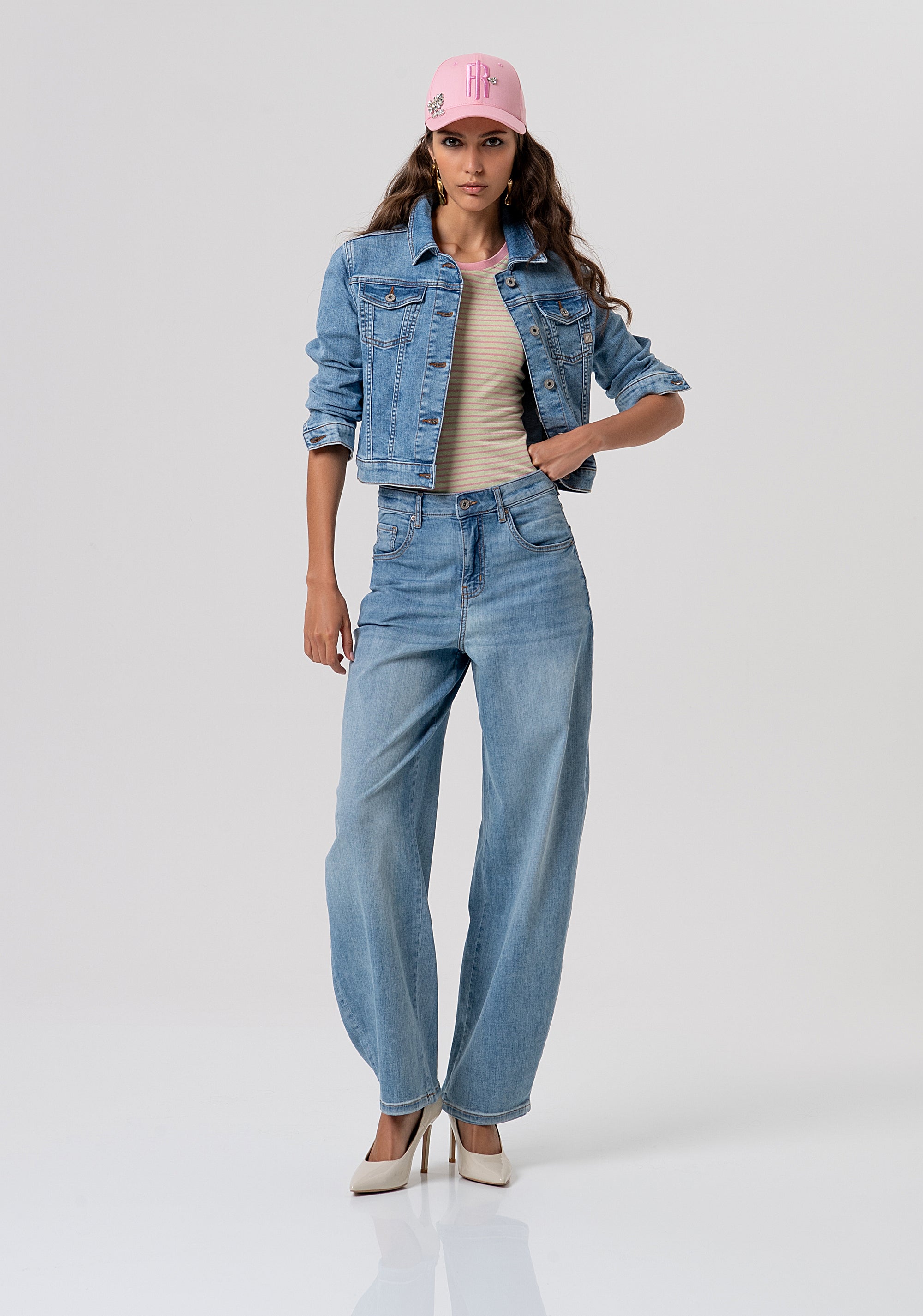 Top senza maniche aderente a righe FP26ST2011J490N8-M35 Fracomina