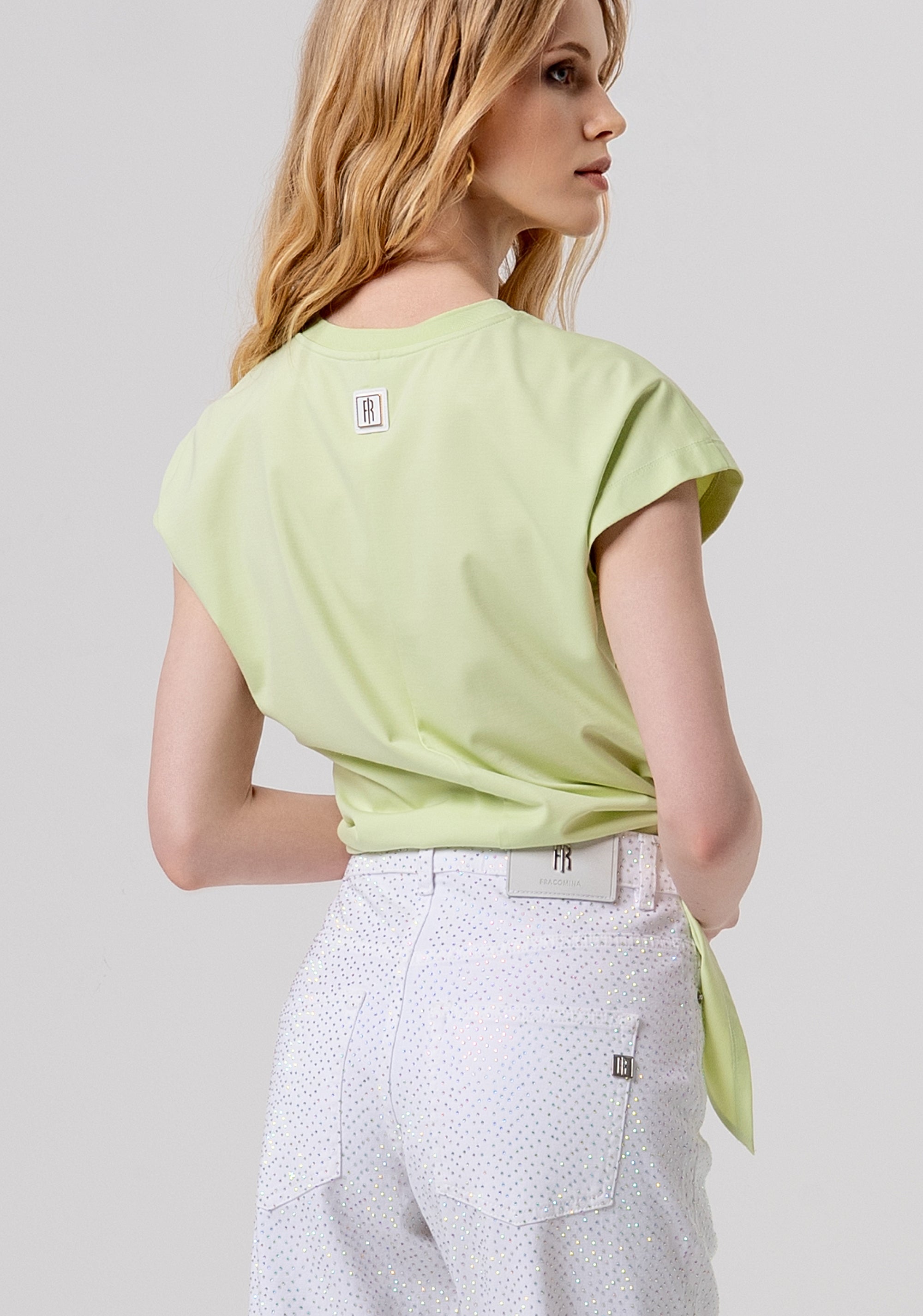 T-shirt cropped in jersey FP26ST3018J43301-T99 Fracomina