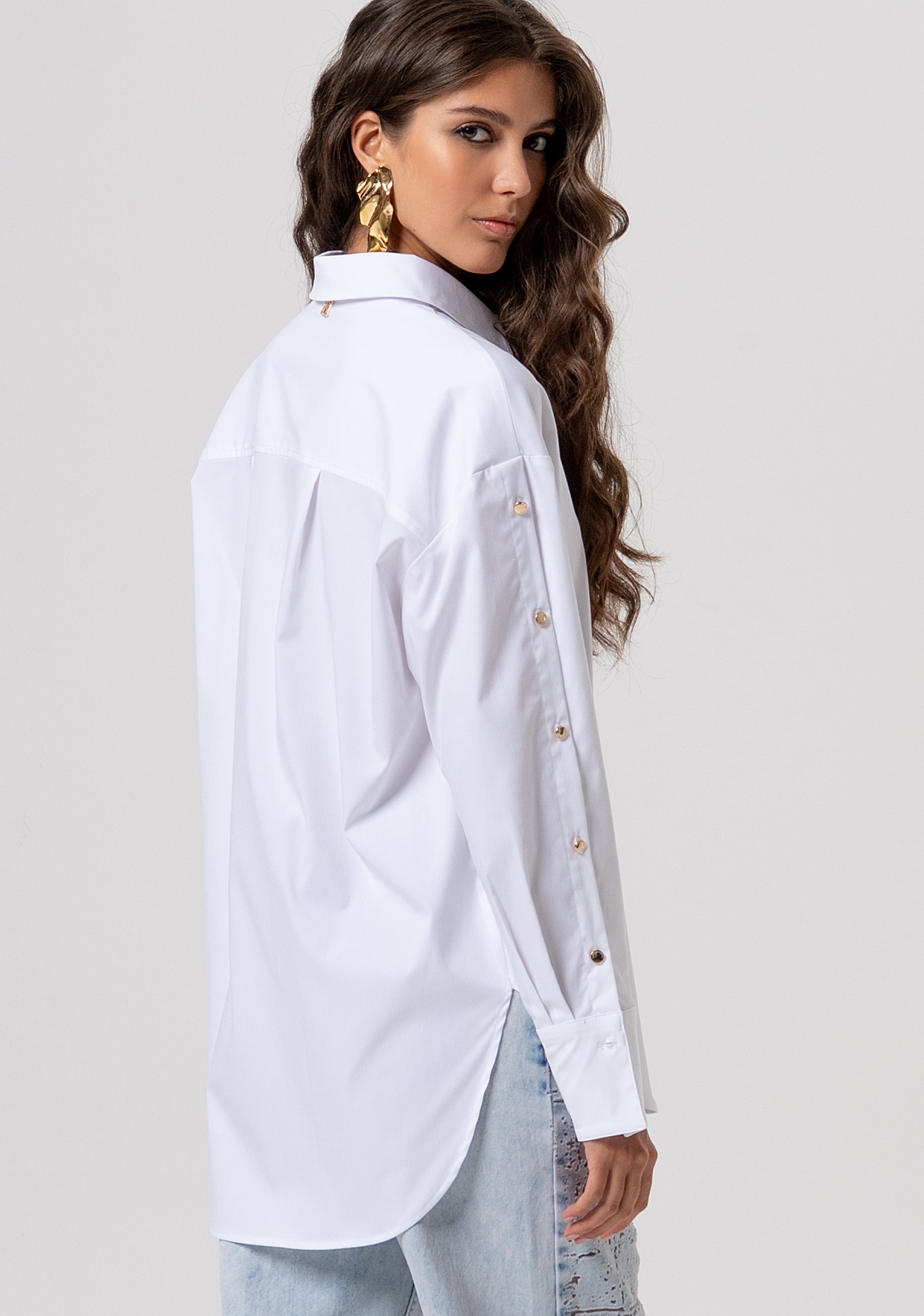 Camicia over in popeline FP26ST6005W83301-278 Fracomina