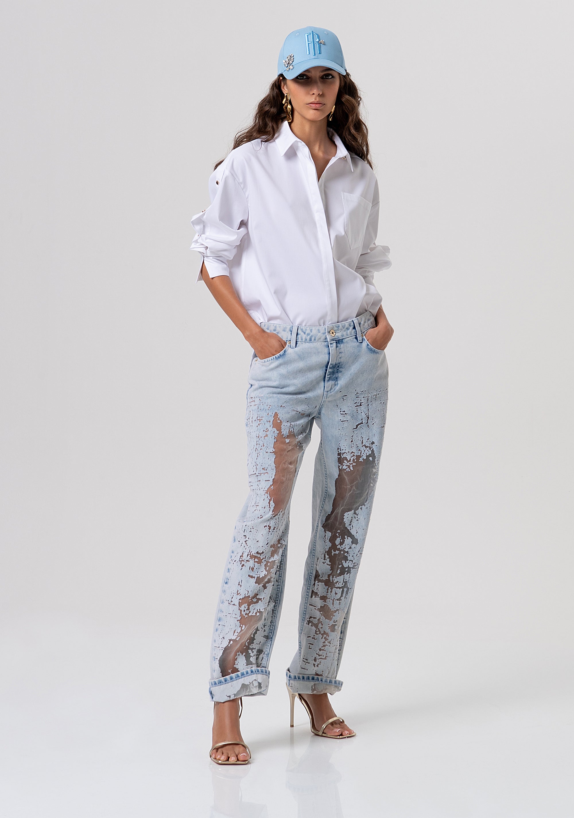 Camicia over in popeline FP26ST6005W83301-278 Fracomina