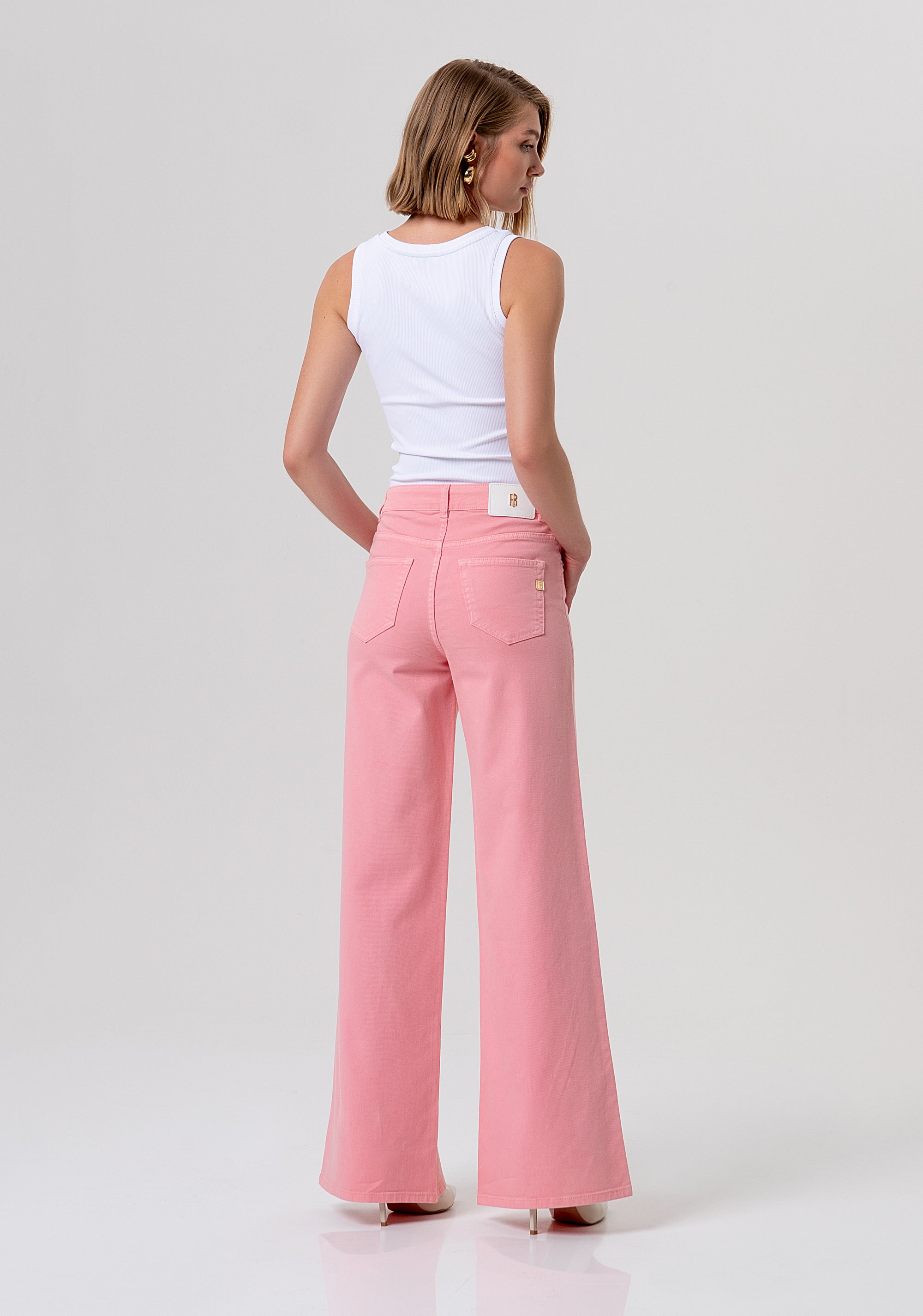 Pantalone flare in tessuto bull stretch FP26SV3015W61501-107 Fracomina