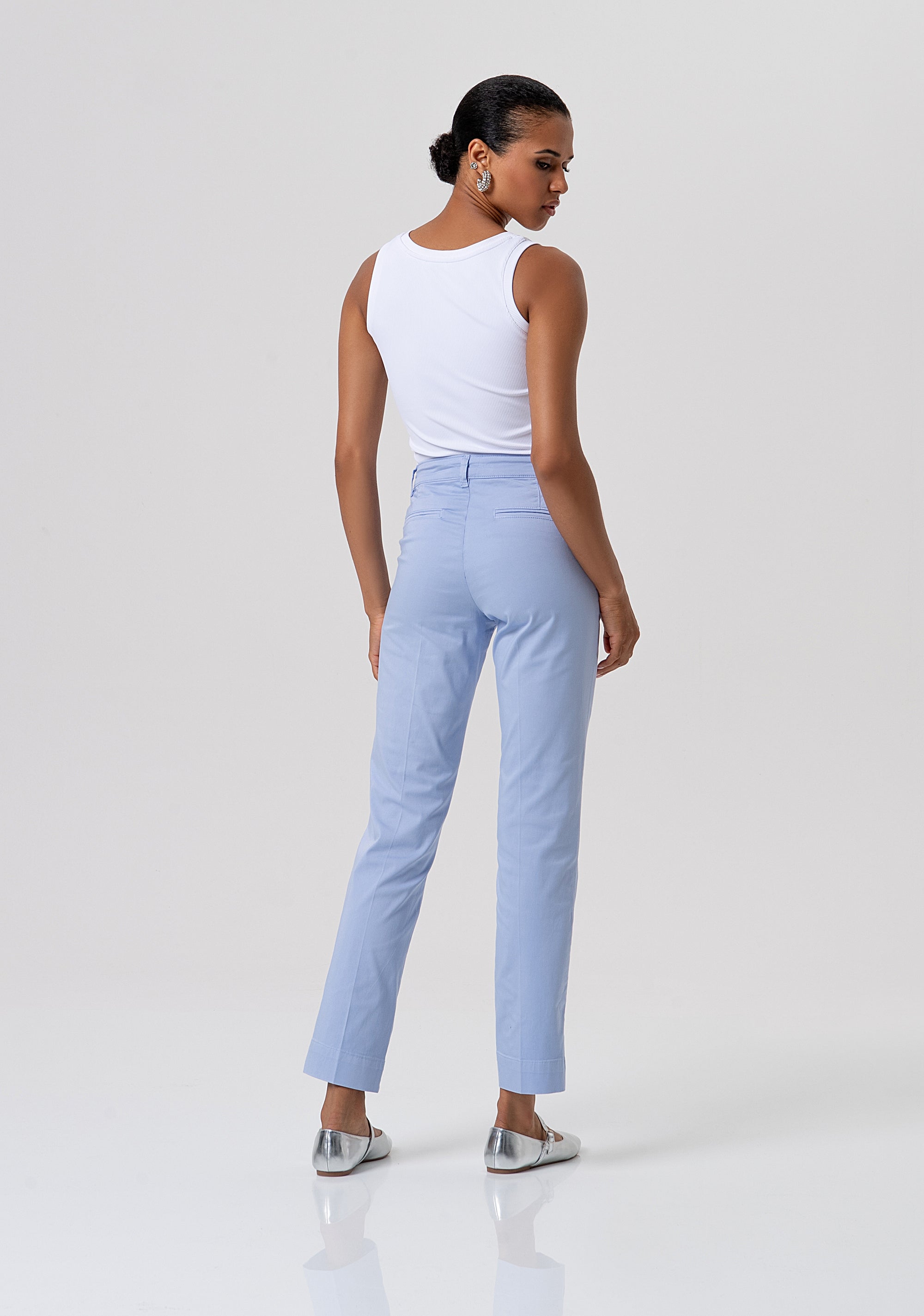 Pantalone regular modello chino in gabardina FP26SV4001W42001-175 Fracomina