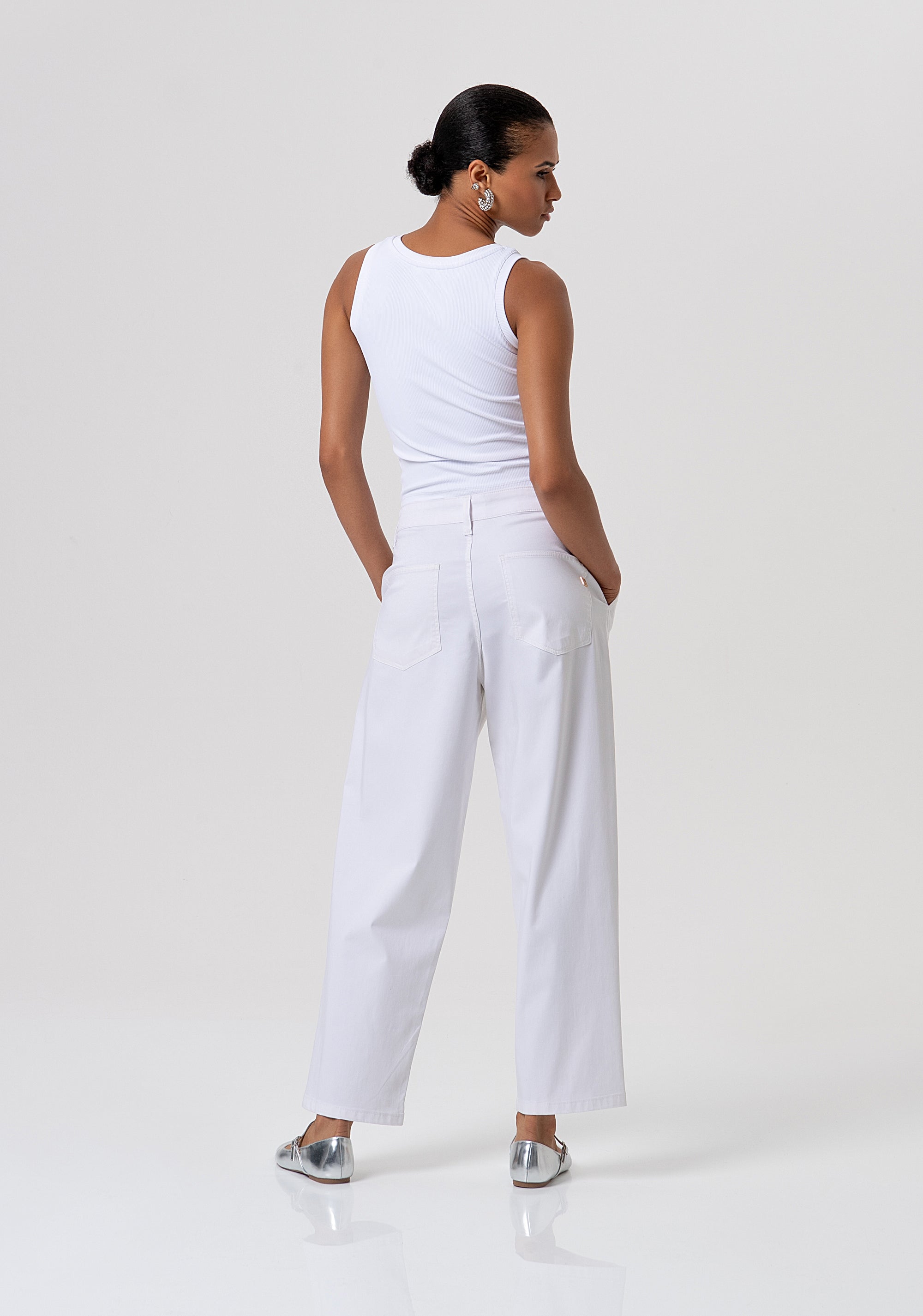 Pantalone carrot modello chino balloon FP26SV4006W42001-278 Fracomina