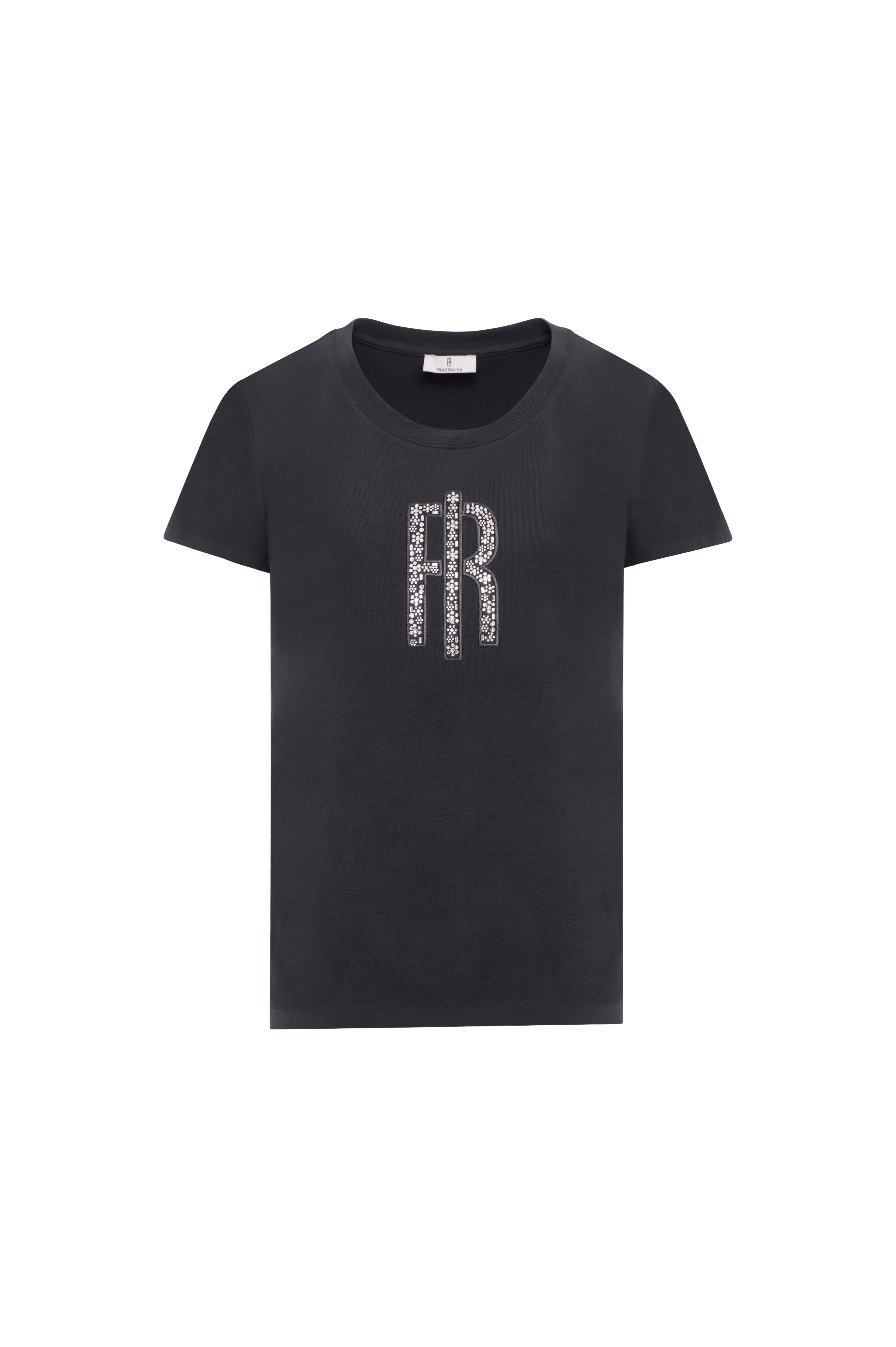 T-shirt regular in jersey di cotone stretch FRACOMINA — immagine 1 di 2