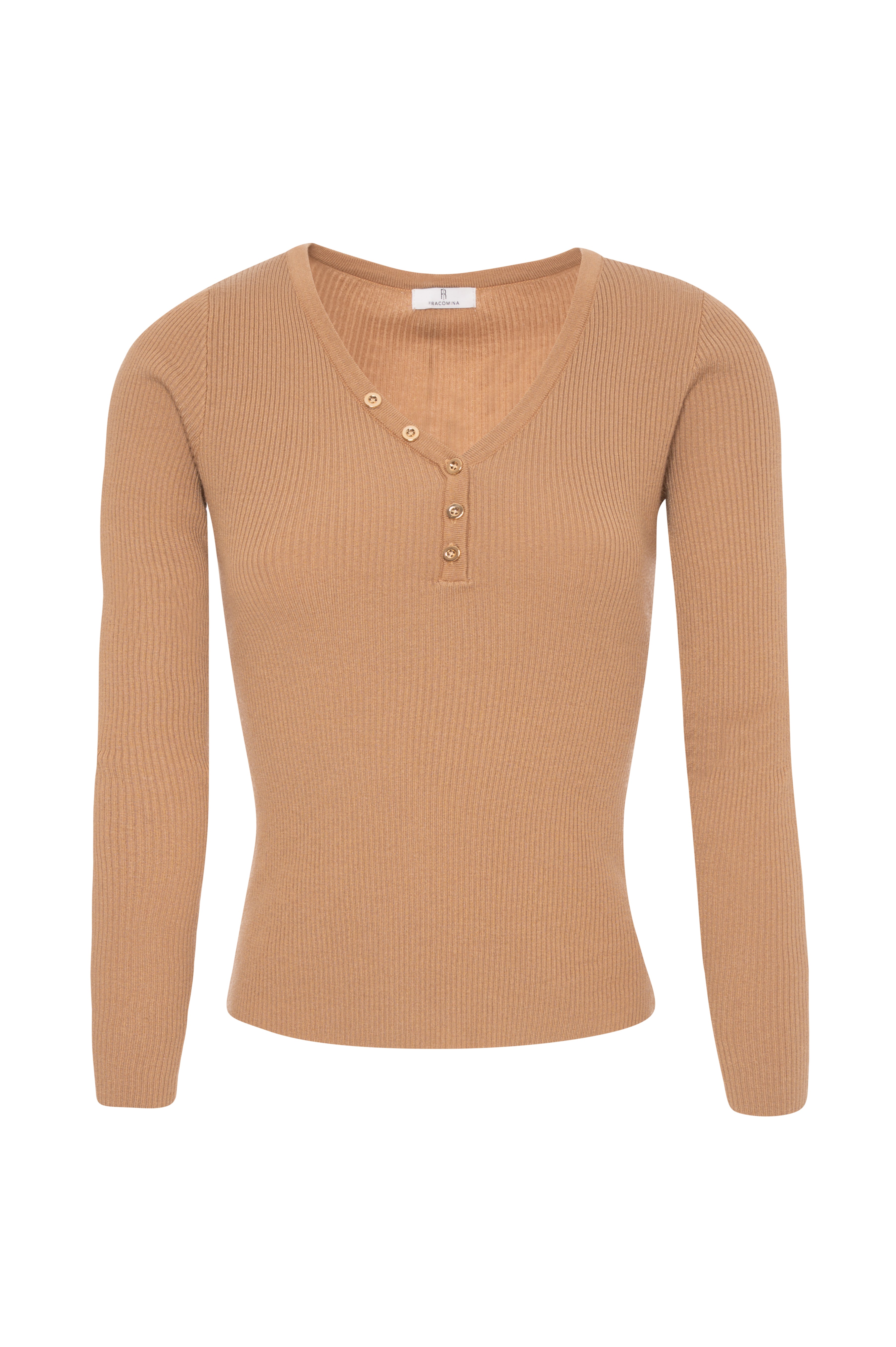 Top slim con scollo a V FRACOMINA — immagine 1 di 2