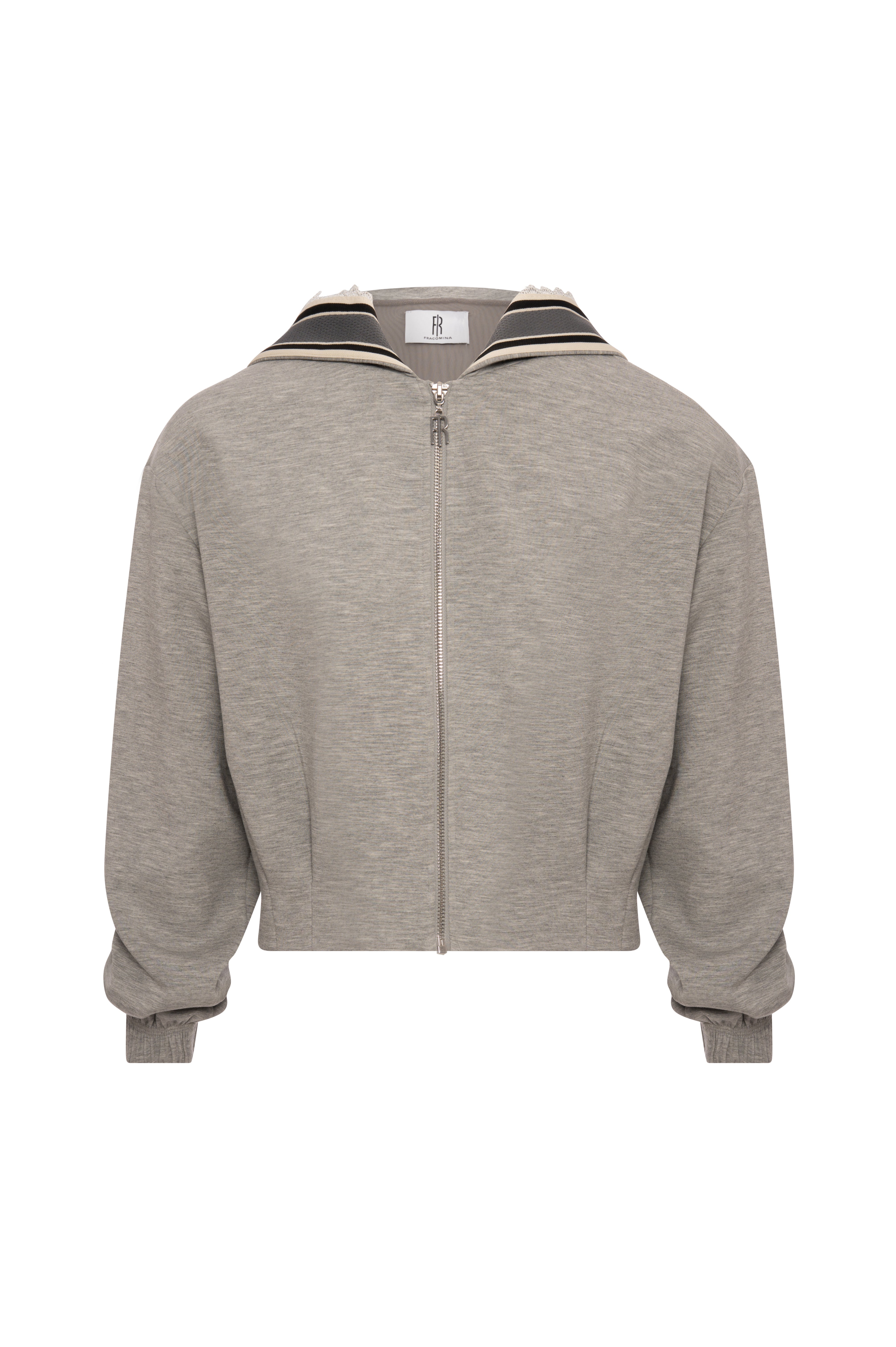 Felpa regular con cappuccio FRACOMINA — immagine 1 di 2