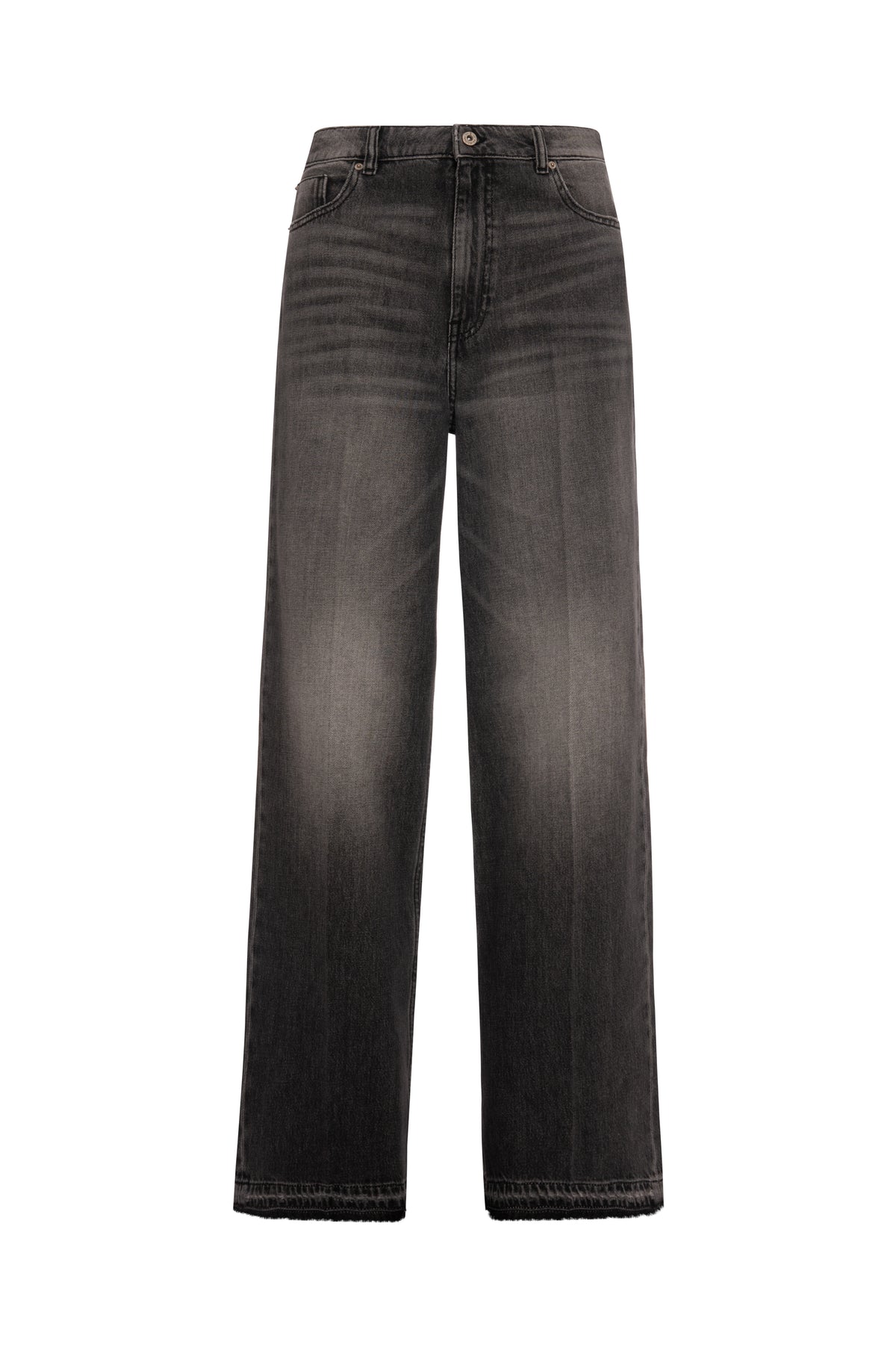 Jeans linea dritta in denim black con lavaggio medio FP26WV2007D41993-KH9 Fracomina