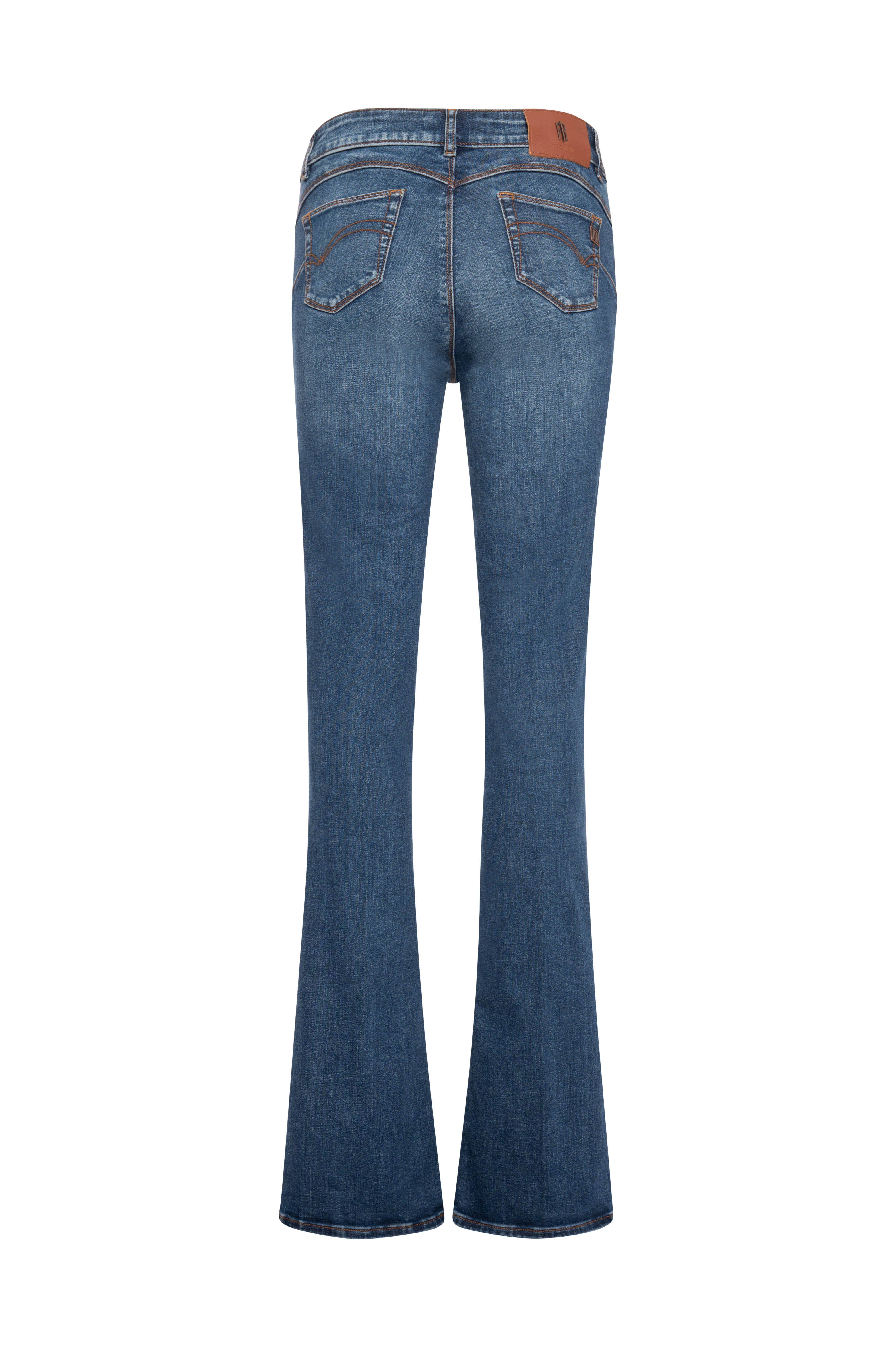 Jeans bootcut effetto push up in denim con lavaggio medio FRACOMINA — immagine 2 di 2