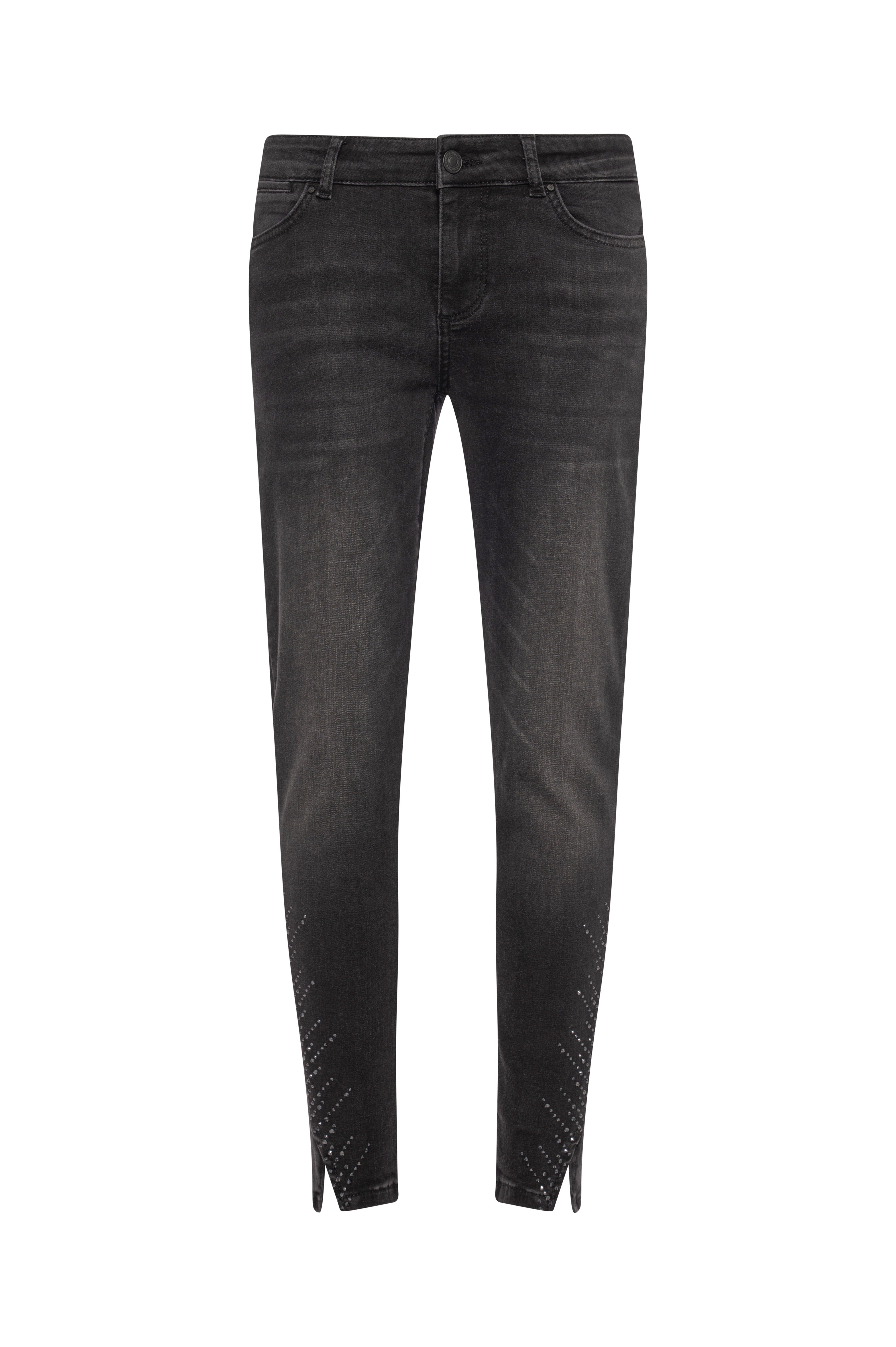 Jeans cropped effetto push up in denim black con lavaggio medio FRACOMINA — immagine 1 di 3