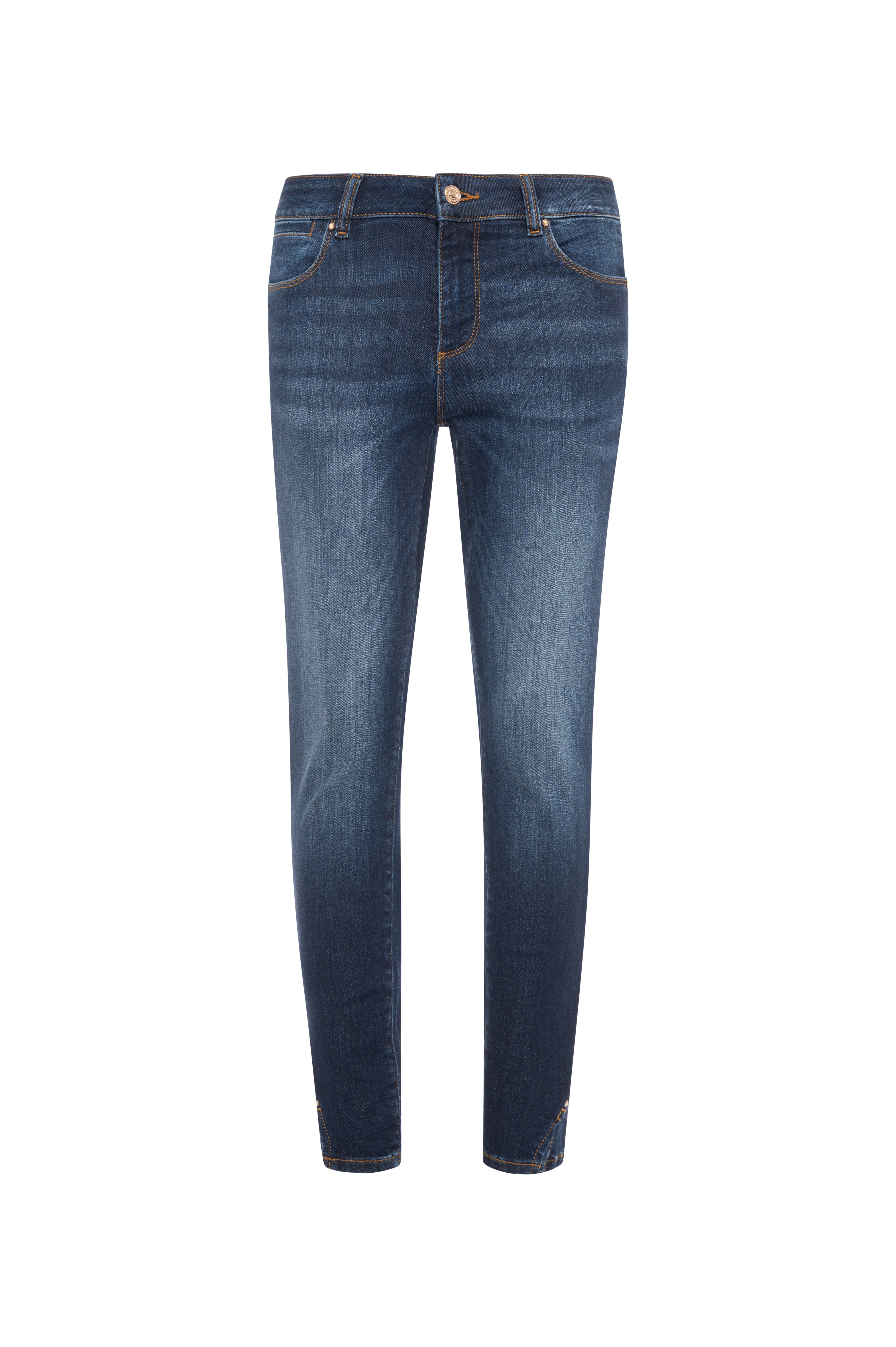 Jeans cropped effetto push up in denim con lavaggio medio FRACOMINA — immagine 1 di 2
