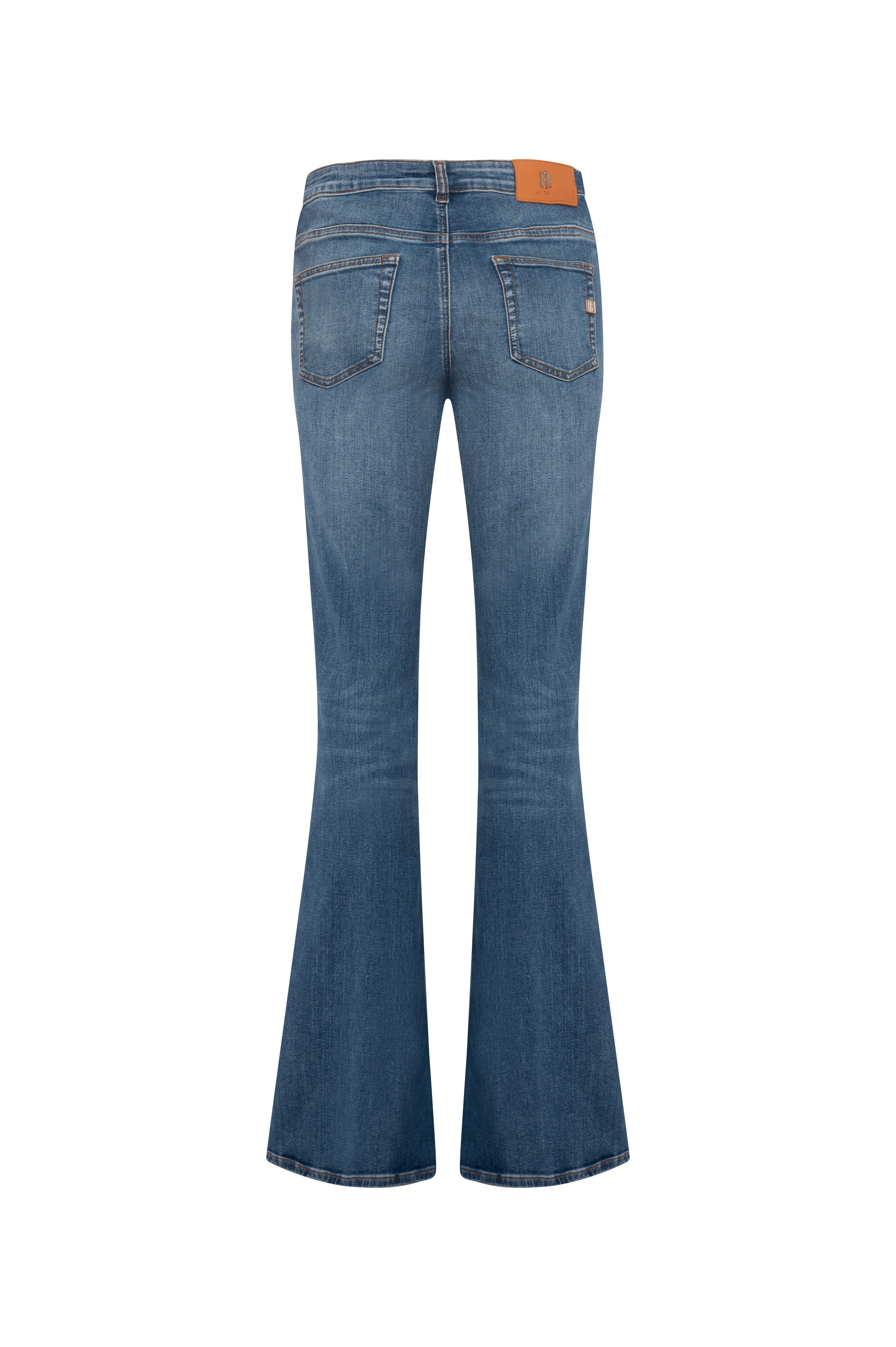 Jeans bootcut in denim con lavaggio medio FRACOMINA — immagine 2 di 2