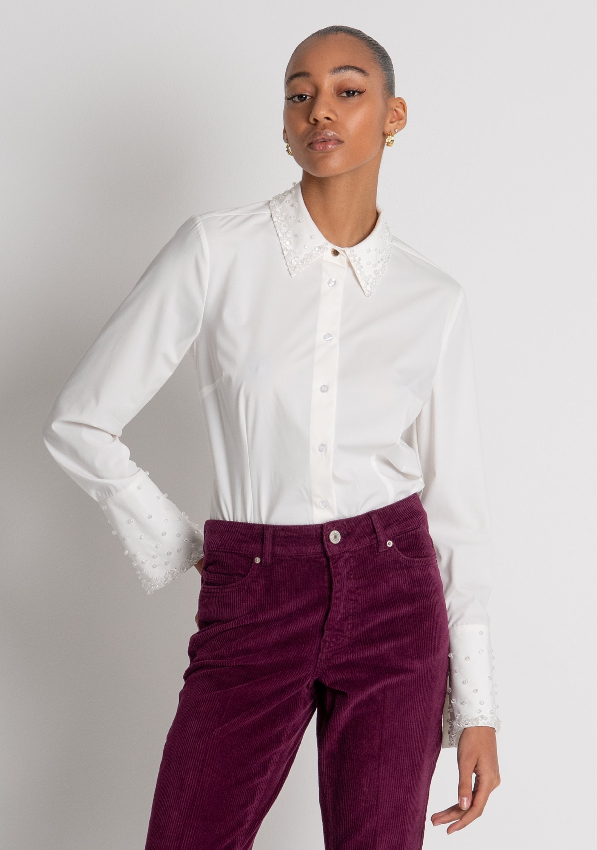Pantalone bootcut in velluto a coste FRACOMINA — immagine 3 di 6