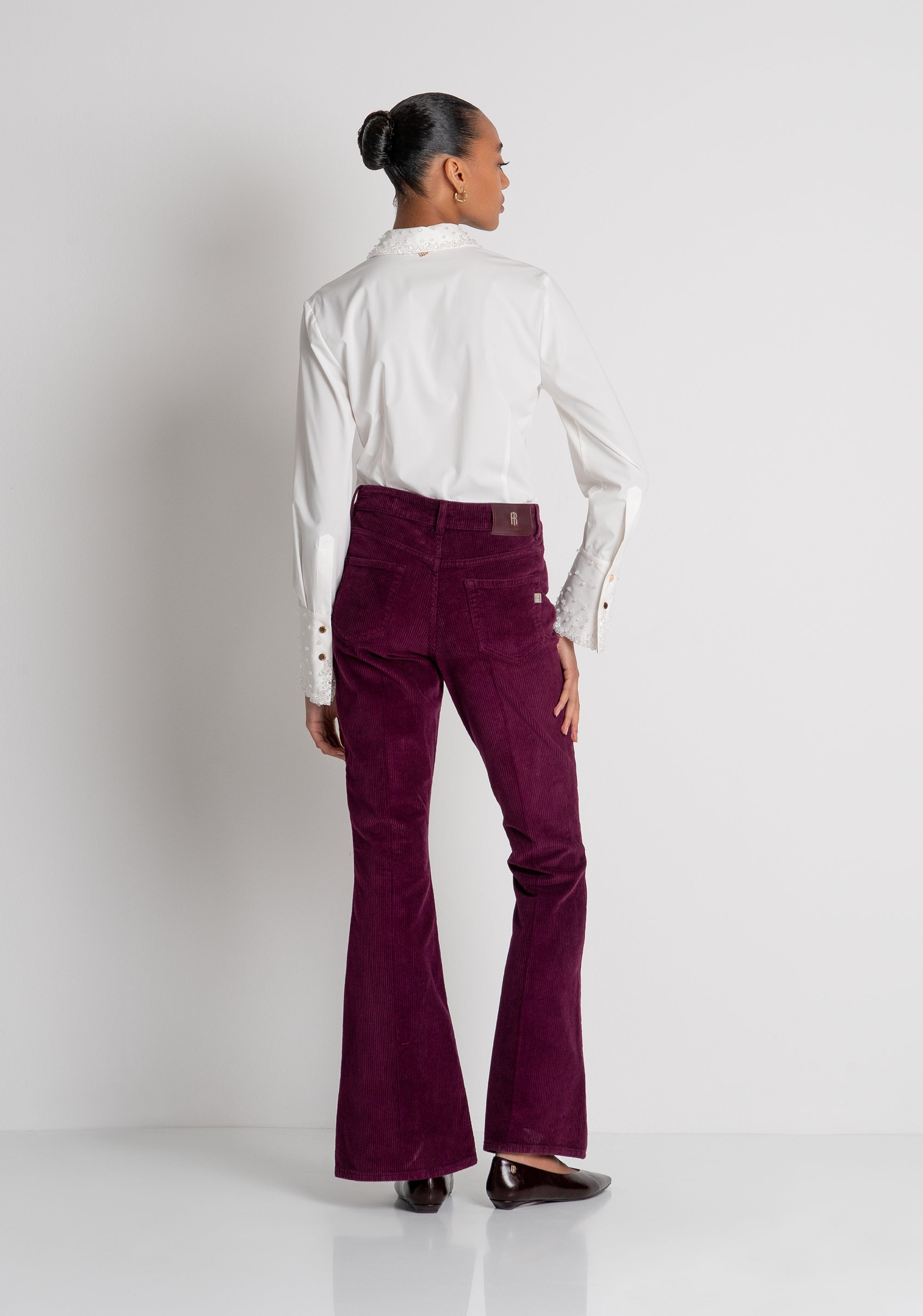 Pantalone bootcut in velluto a coste FRACOMINA — immagine 4 di 6