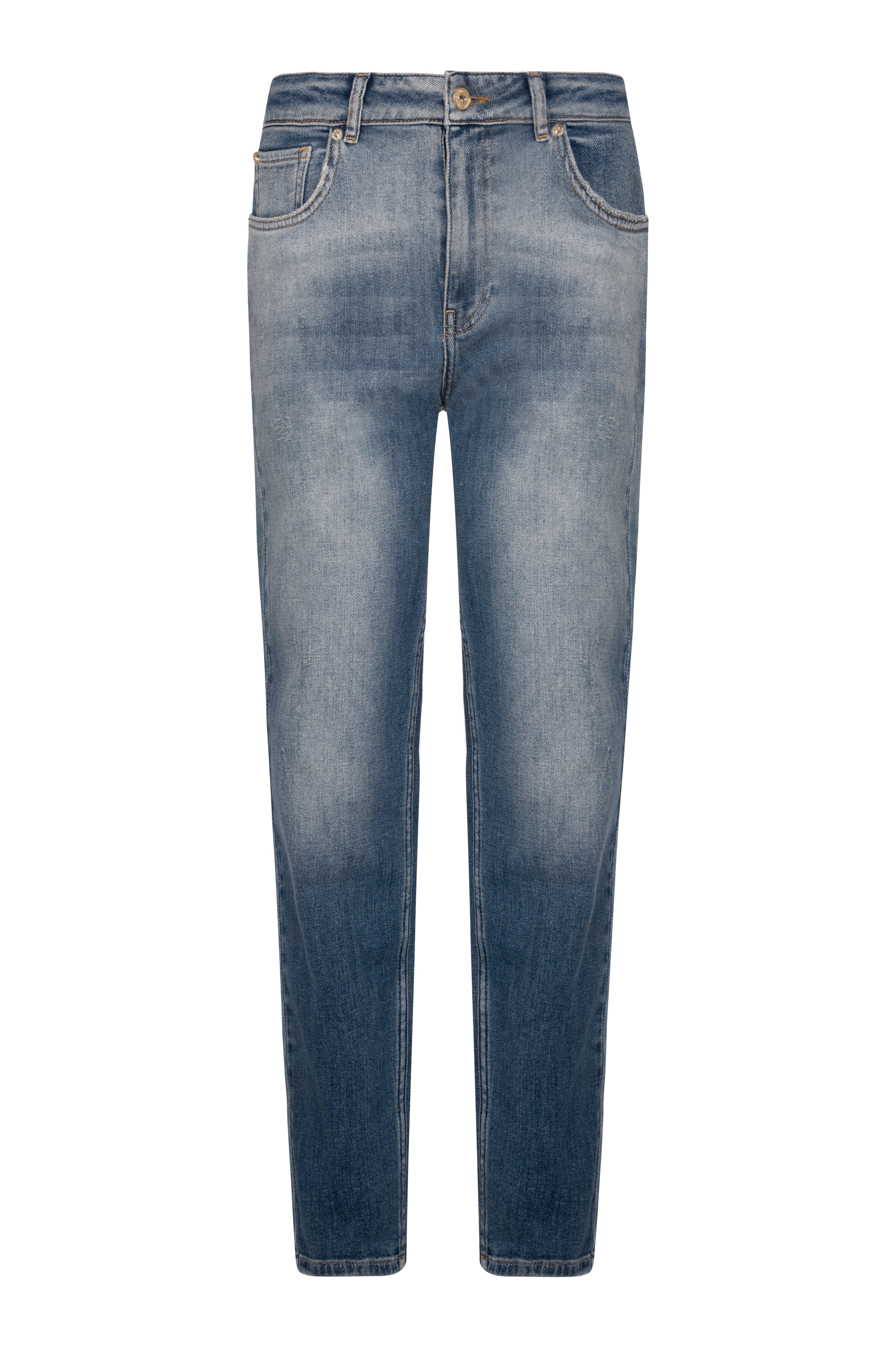 Jeans regular mom fit in denim con lavaggio medio strong FRACOMINA — immagine 1 di 3