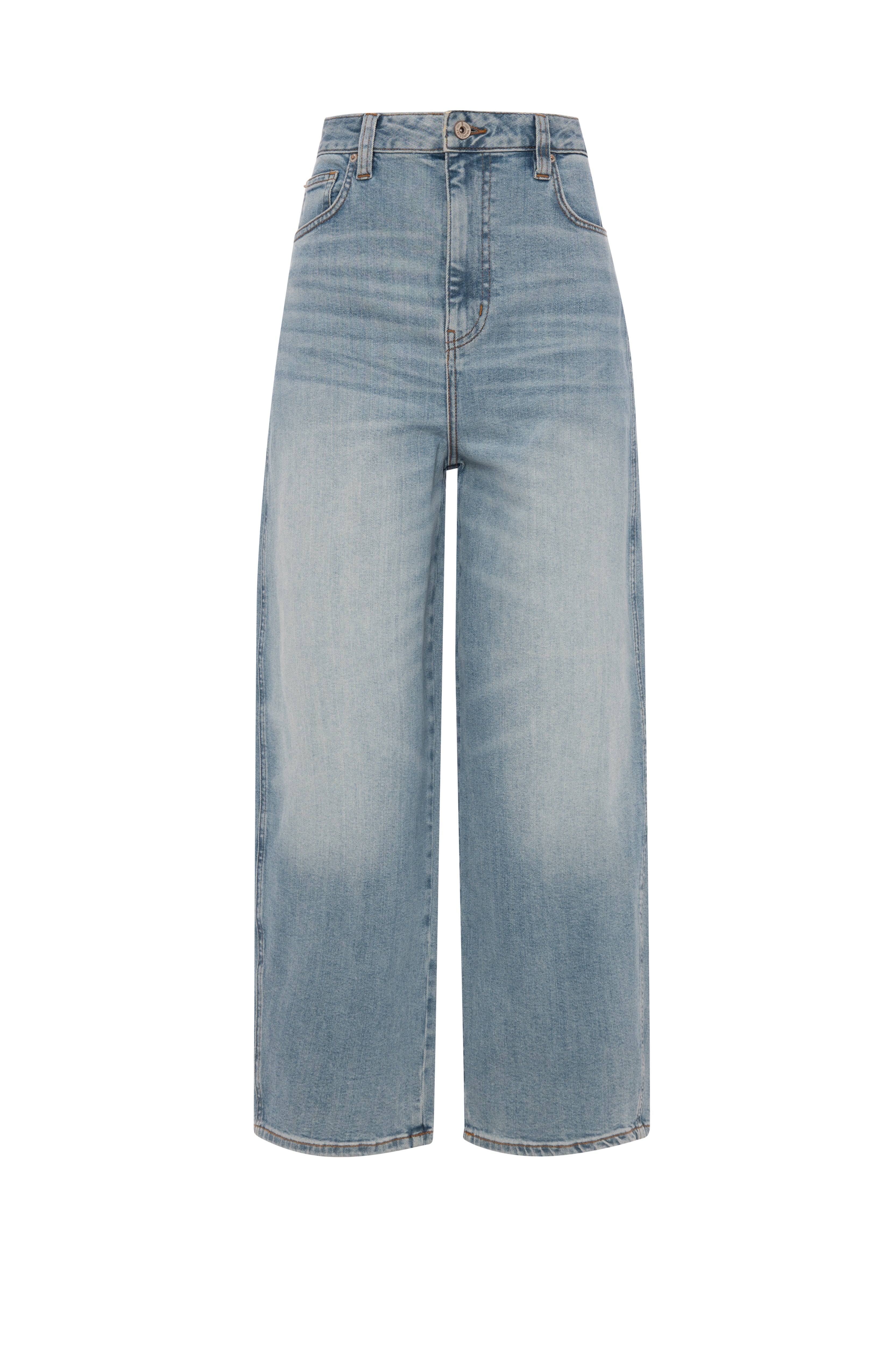 Jeans carrot balloon in denim con lavaggio medio chiaro FP26WVD006D45003 FRACOMINA
