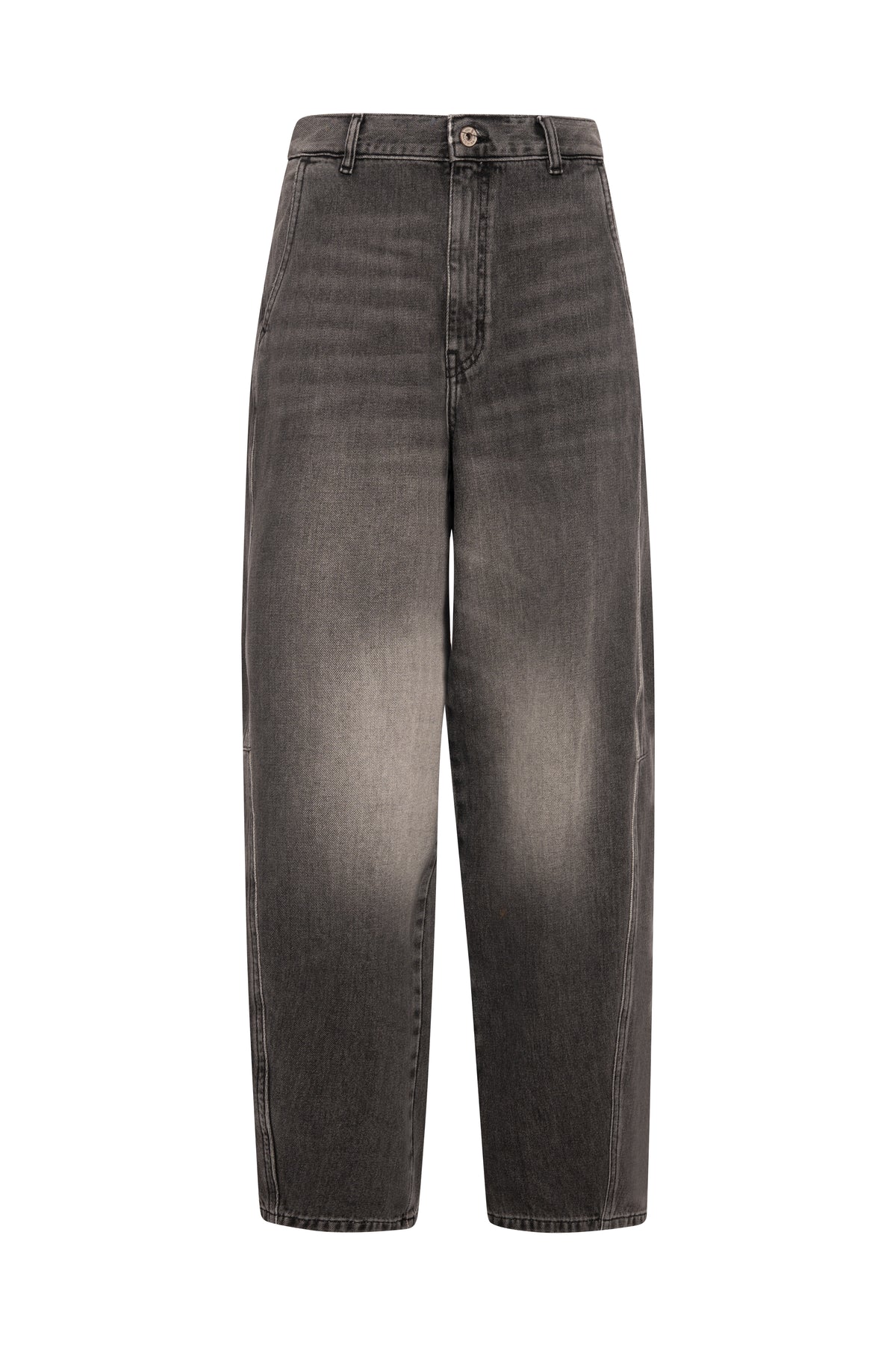 Jeans carrot balloon in denim black con lavaggio medio FP26WVD012D41993 FRACOMINA