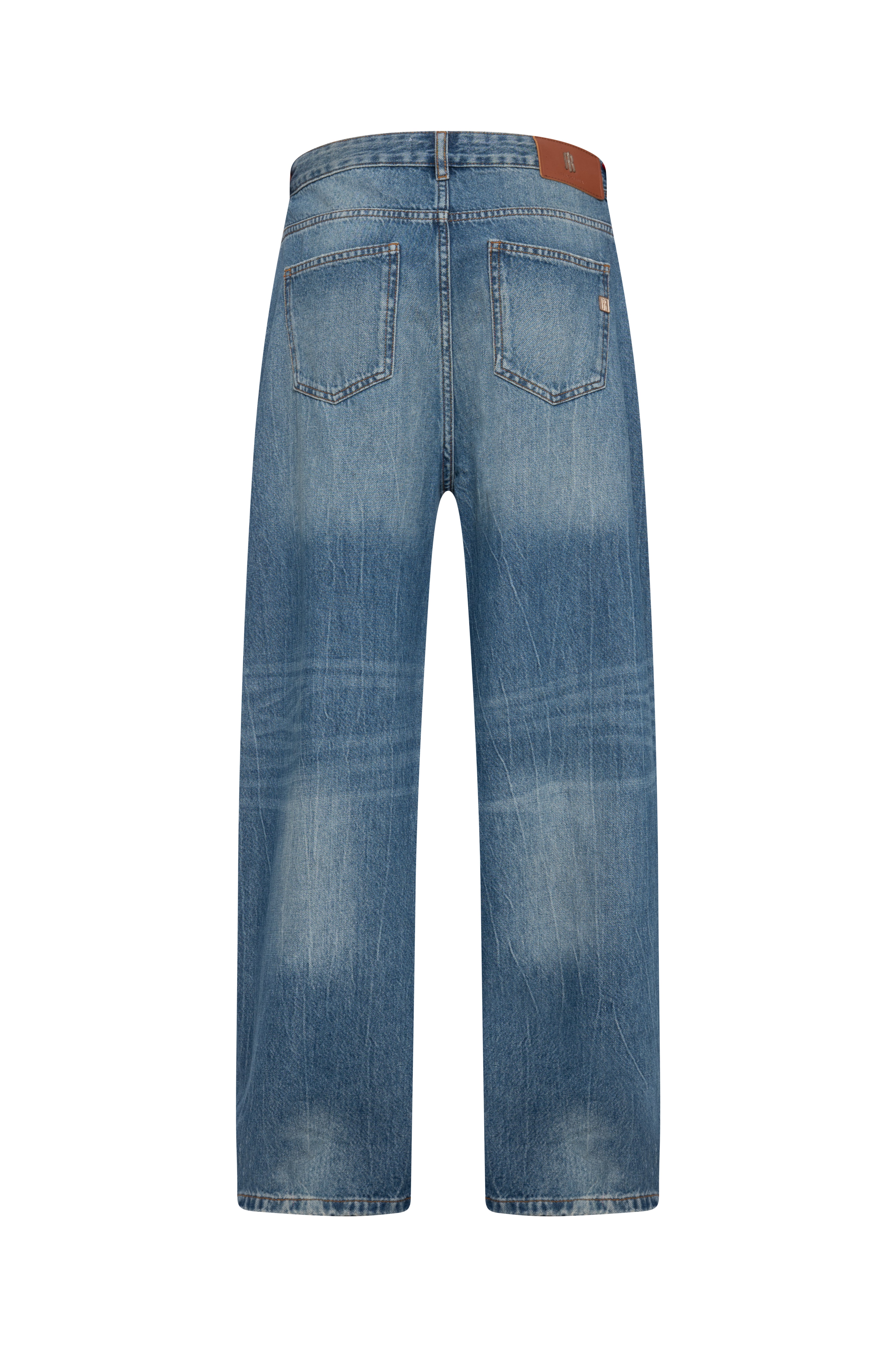 Jeans carrot in denim con lavaggio medio FRACOMINA — immagine 2 di 2