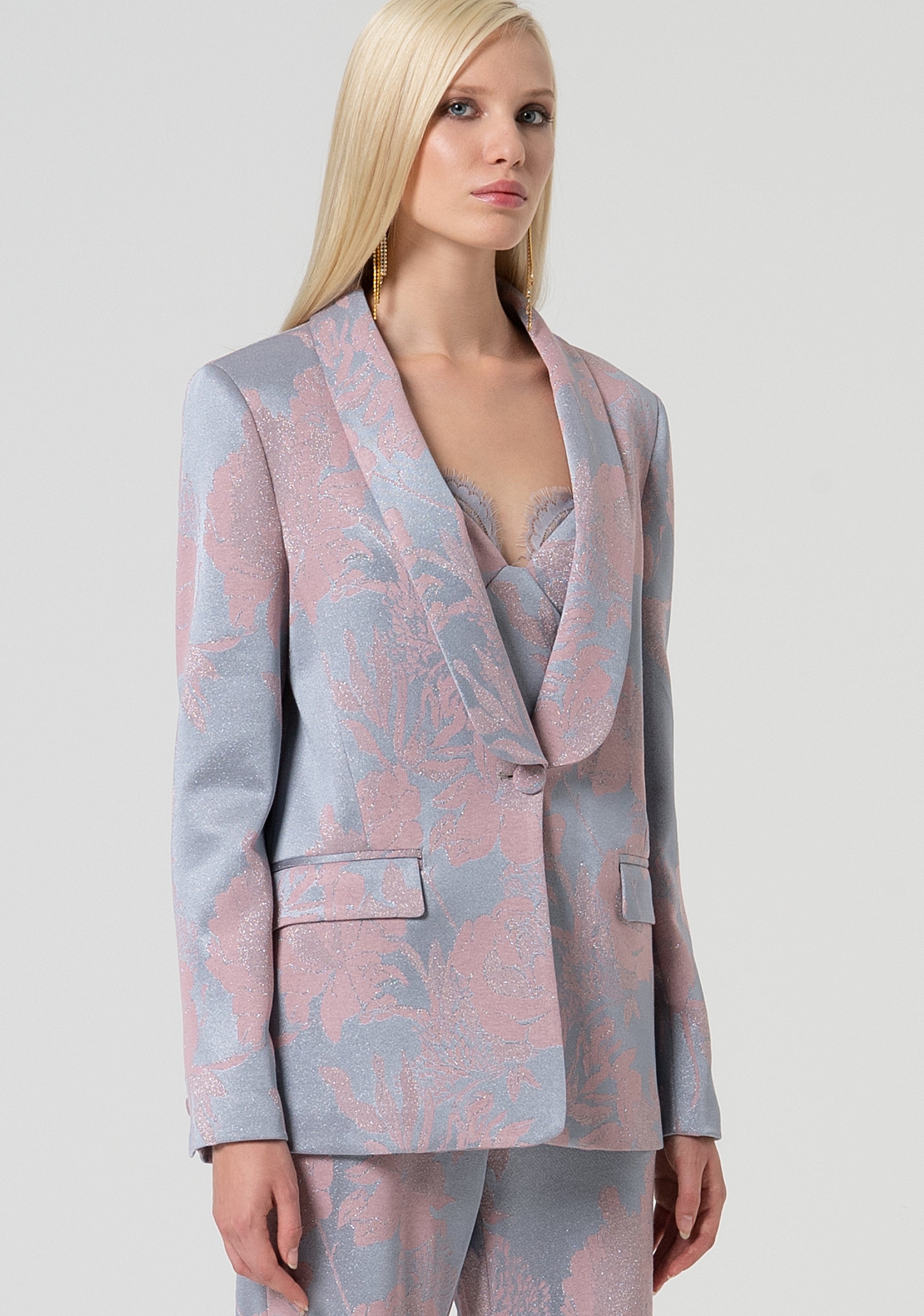 Blazer regular in fantasia FQ25SJ3004W576F8-T39 Fracomina