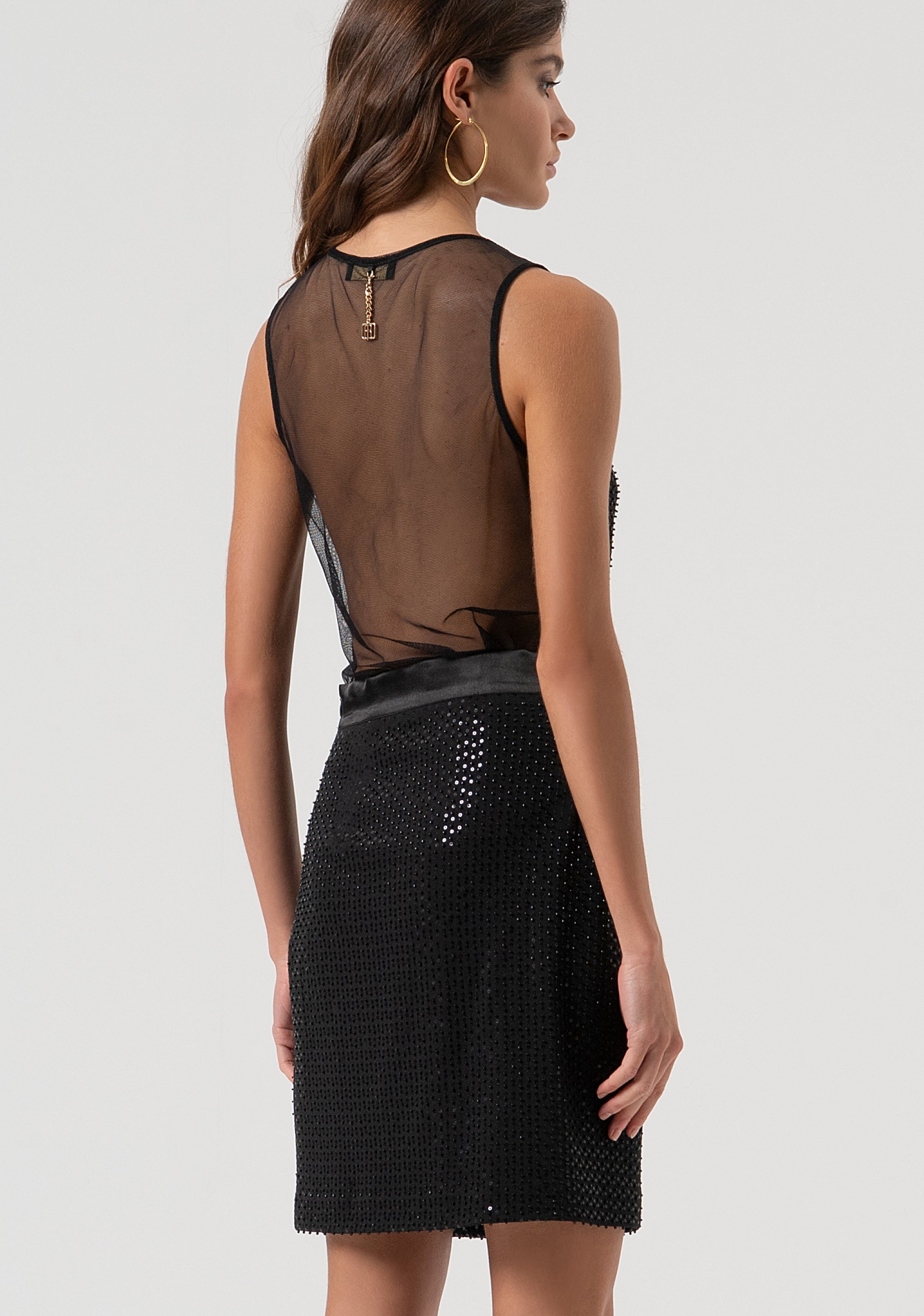 Gonna slim mini con strass FQ25WG1001W815R9-053 Fracomina