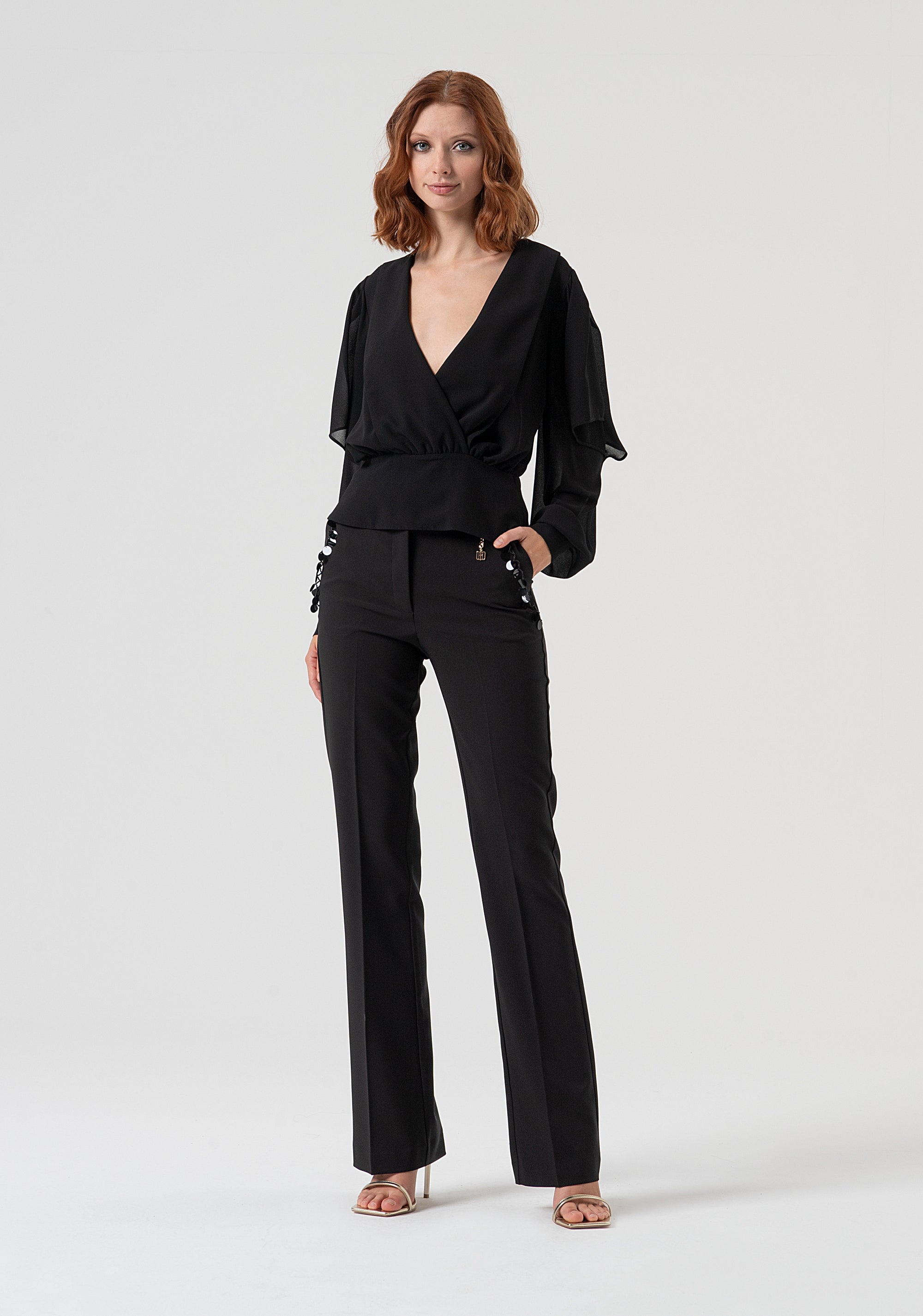 Blusa regular in georgette FQ25WT1005W41201-053 Fracomina