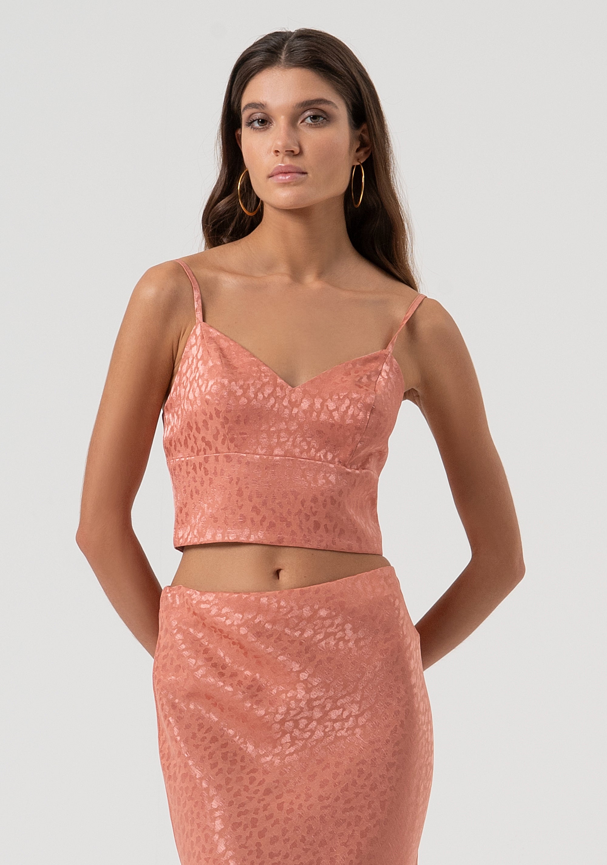 Top senza maniche cropped in jacquard animalier FQ25WT2004W705F8-S67 Fracomina