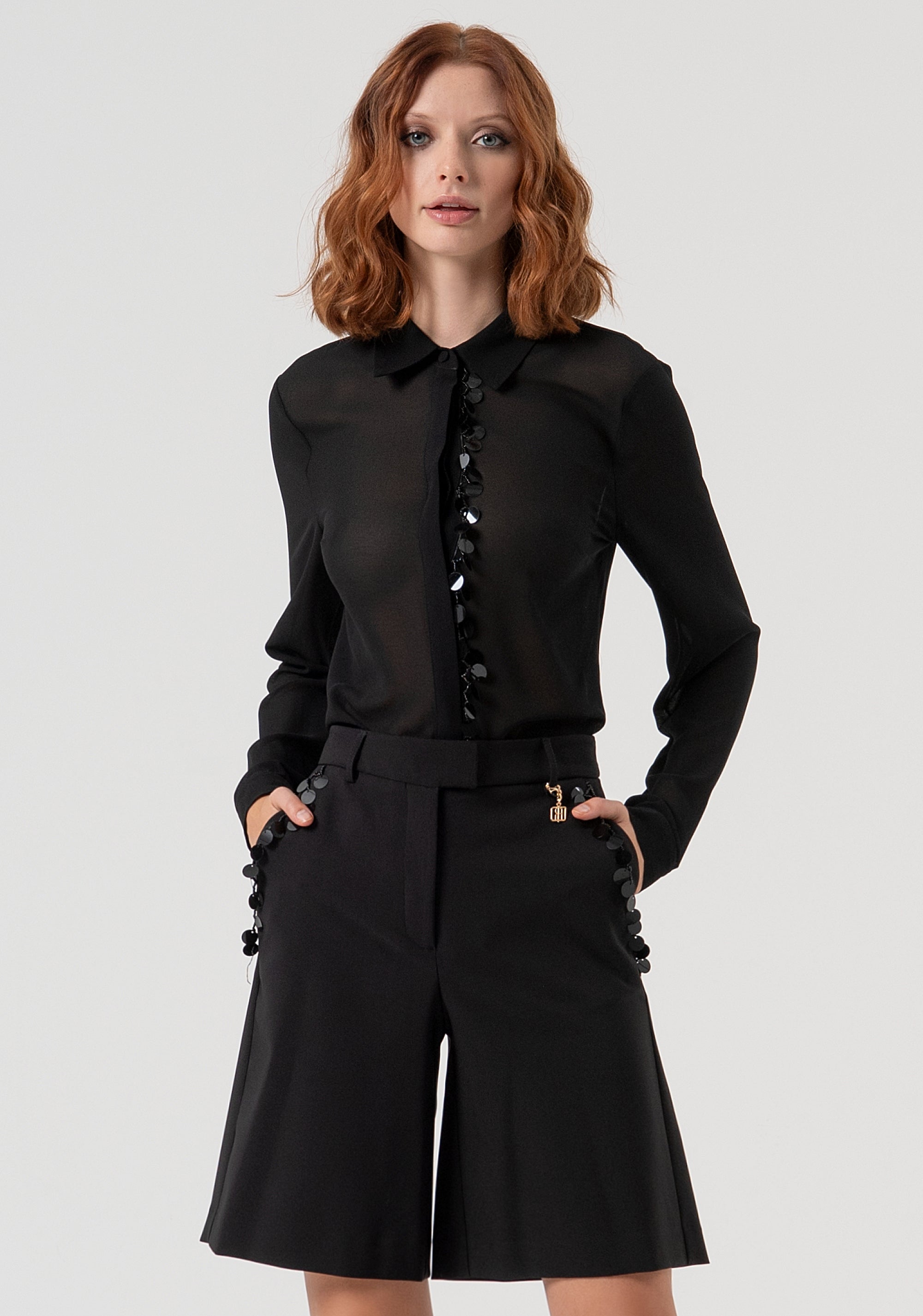 Camicia regular in georgette FQ25WT6001W412N6-053 Fracomina