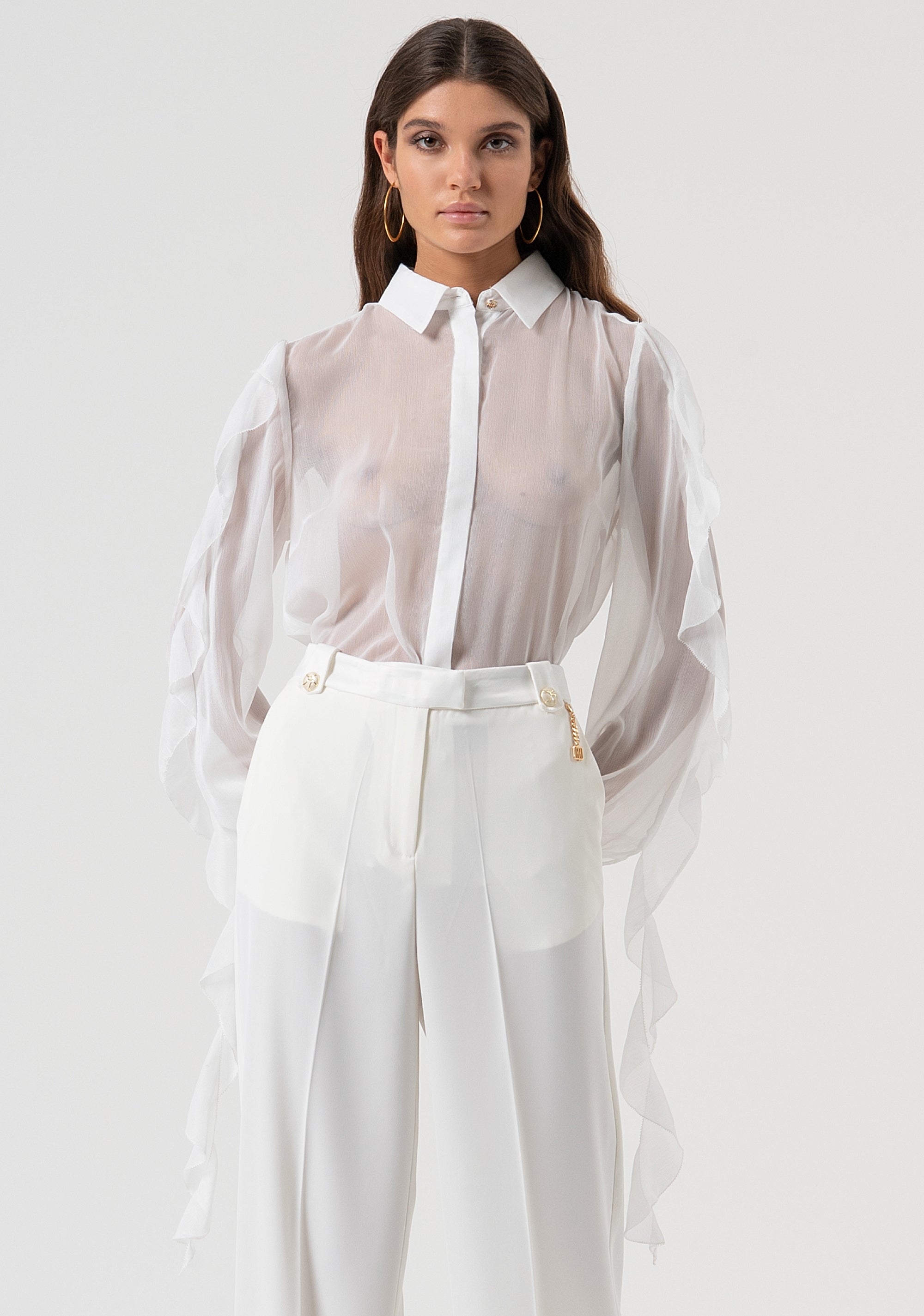 Camicia regular in georgette trasparente FQ25WT6003W41201-278 Fracomina