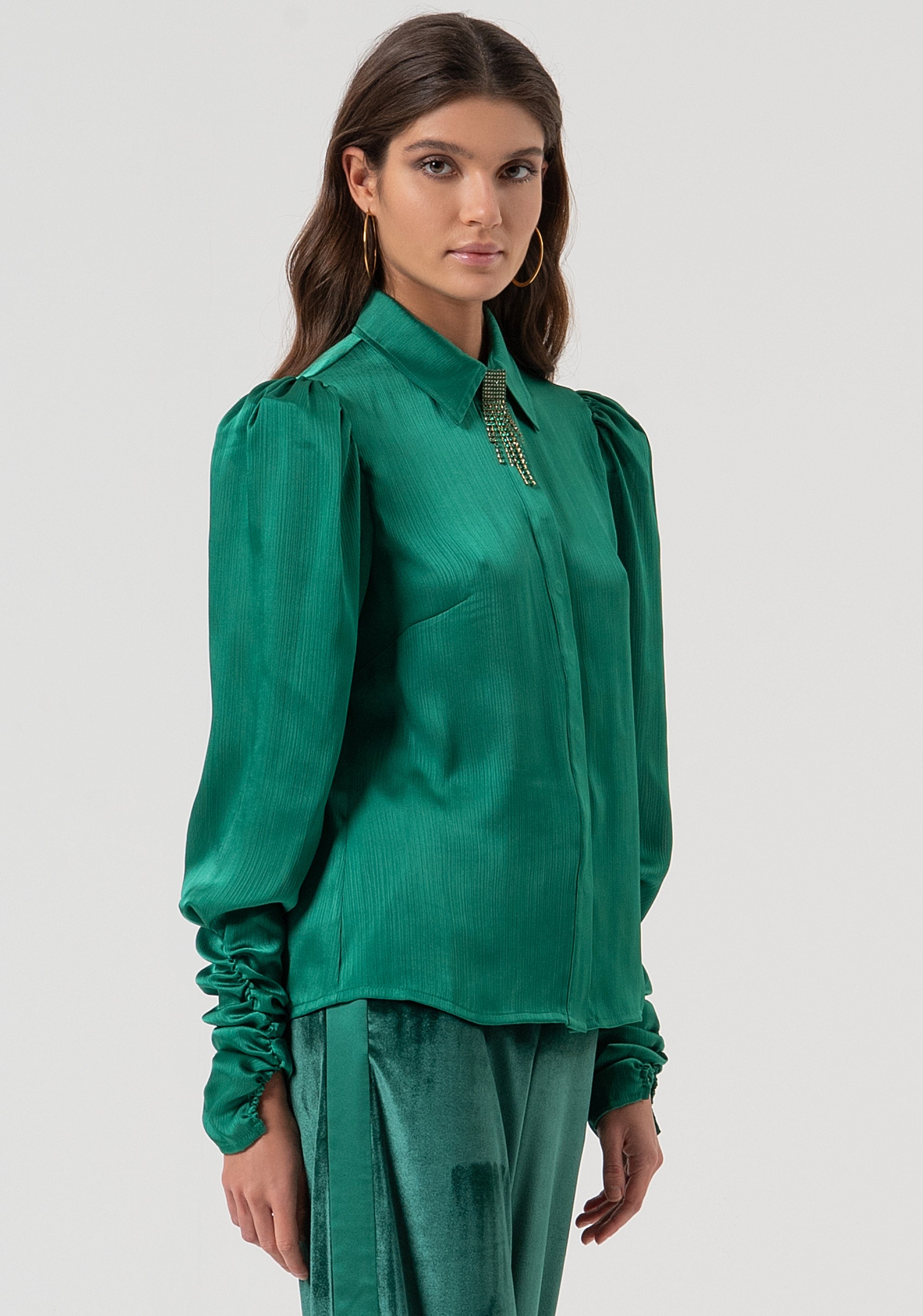 Camicia regular in raso FQ25WT6004W41101-T70 Fracomina
