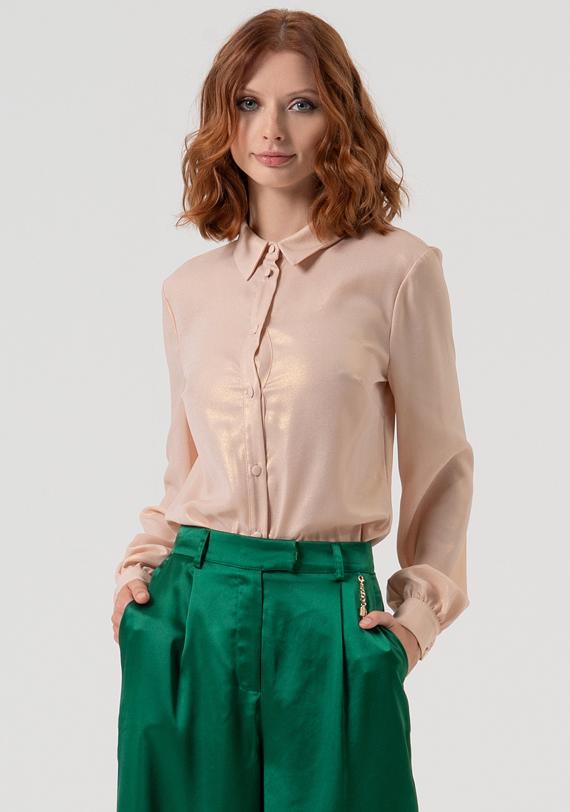Camicia regular in georgette effetto metallizzato FQ25WT6006W412L9-H06 Fracomina