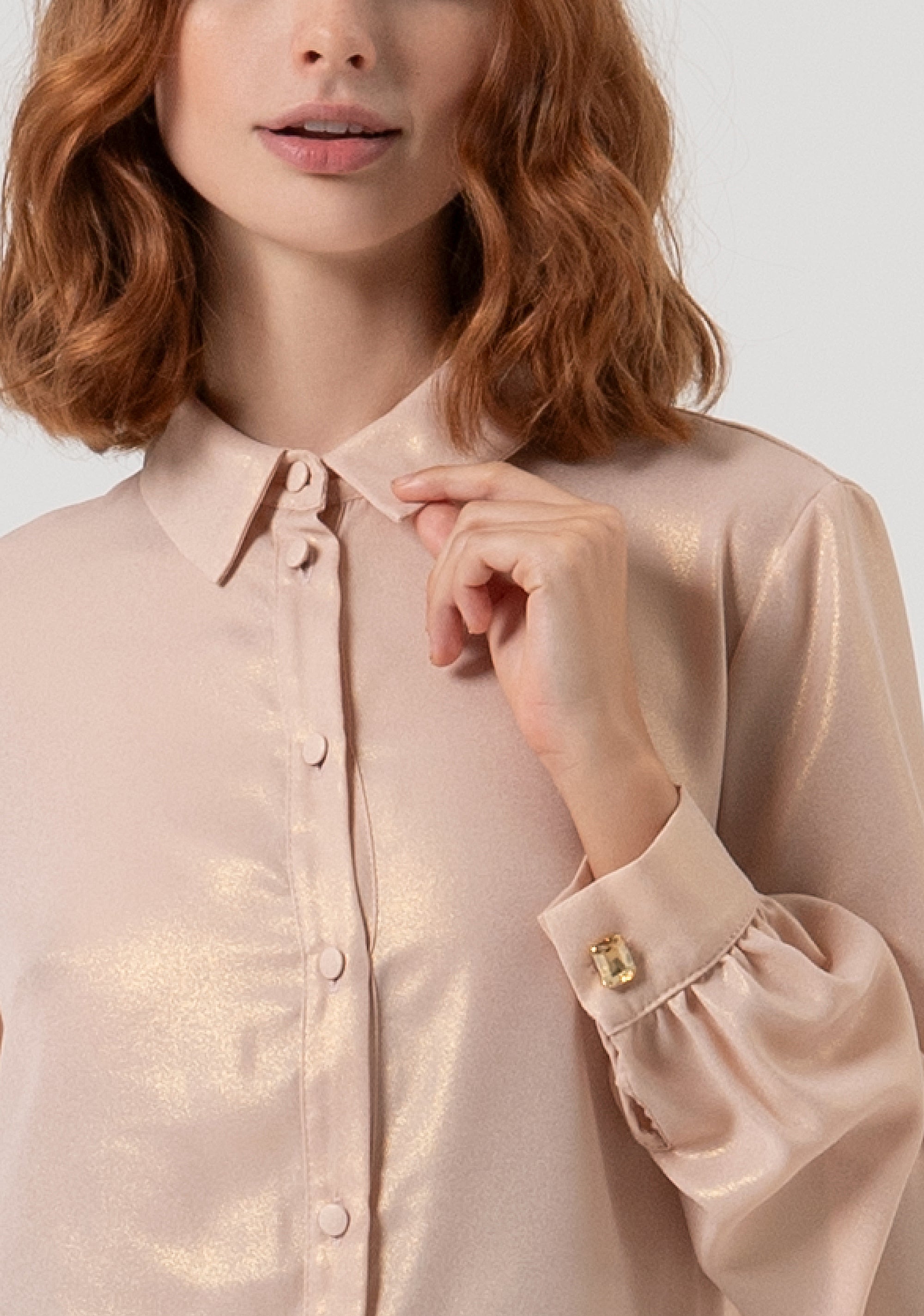 Camicia regular in georgette effetto metallizzato FQ25WT6006W412L9-H06 Fracomina