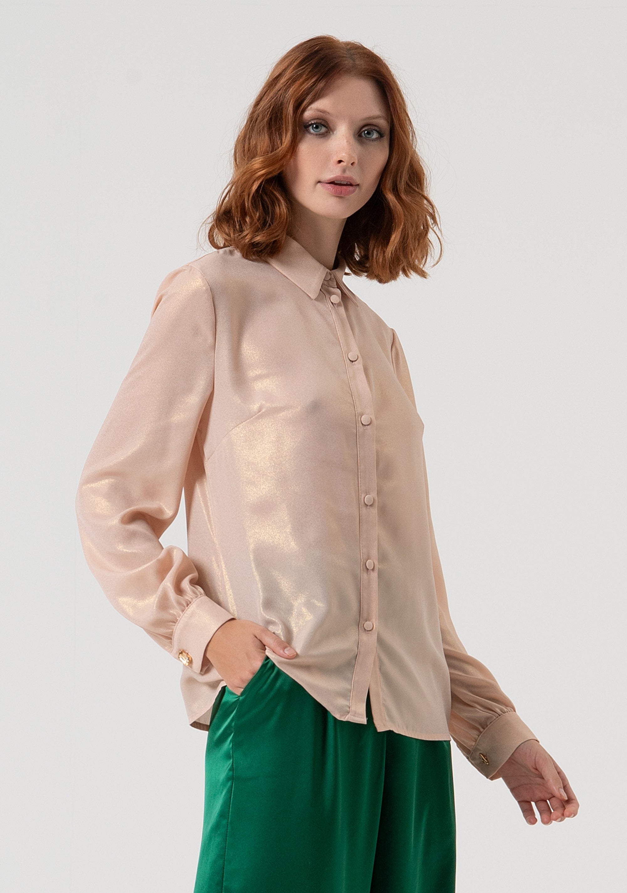 Camicia regular in georgette effetto metallizzato FQ25WT6006W412L9-H06 Fracomina