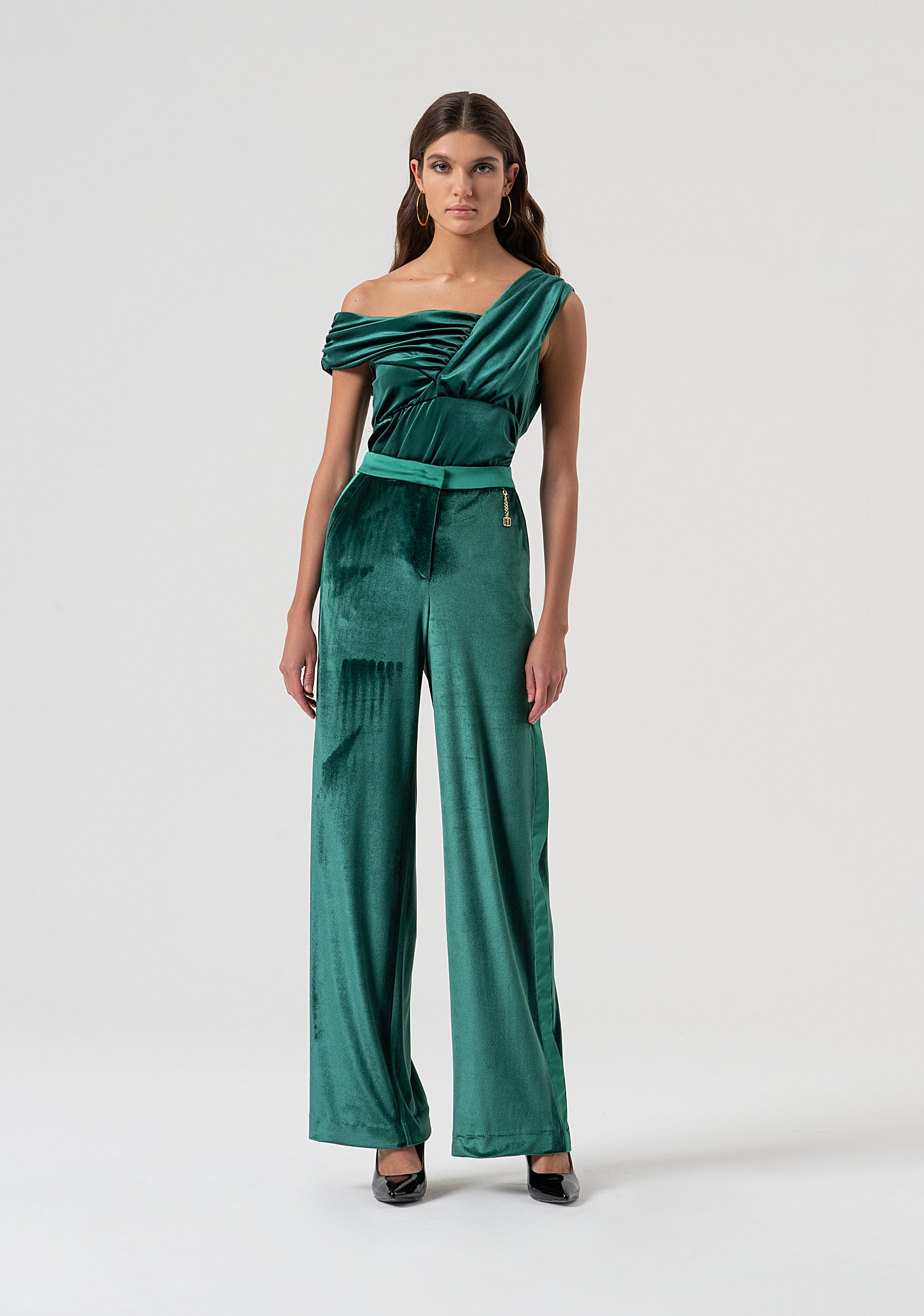 Pantalone a palazzo in velluto FQ25WV3002W59601-T70 Fracomina
