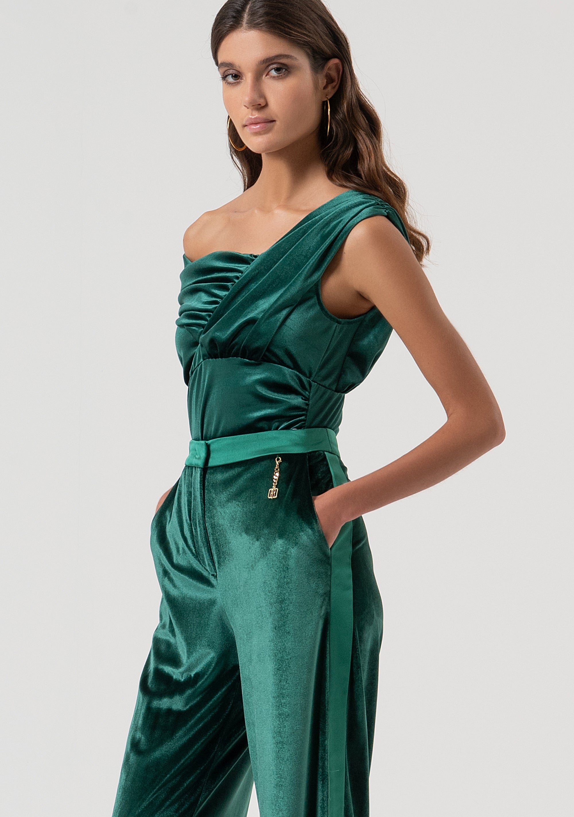 Pantalone a palazzo in velluto FQ25WV3002W59601-T70 Fracomina