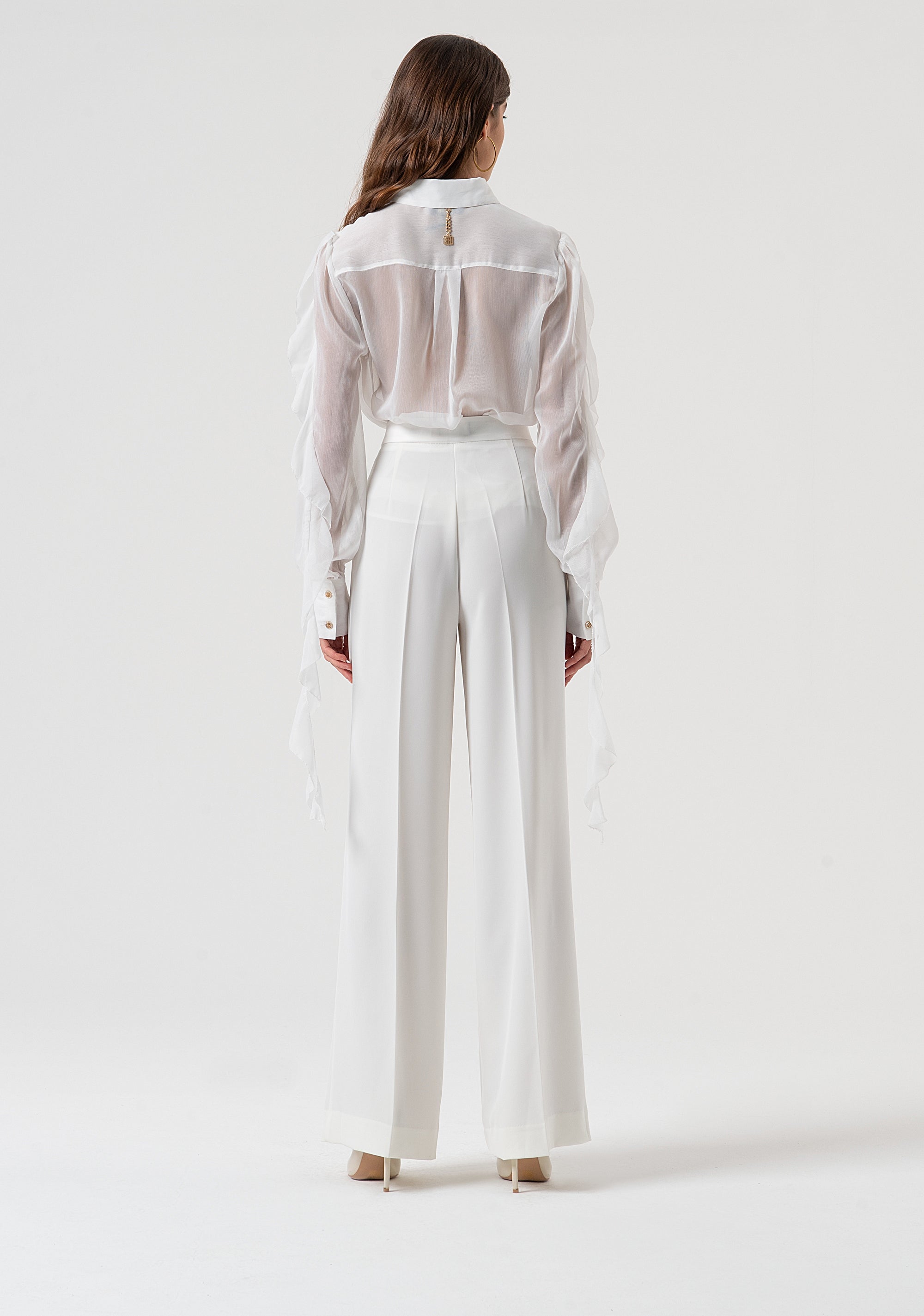 Pantalone a palazzo in tessuto stretch FQ25WV3005W47601-278 Fracomina
