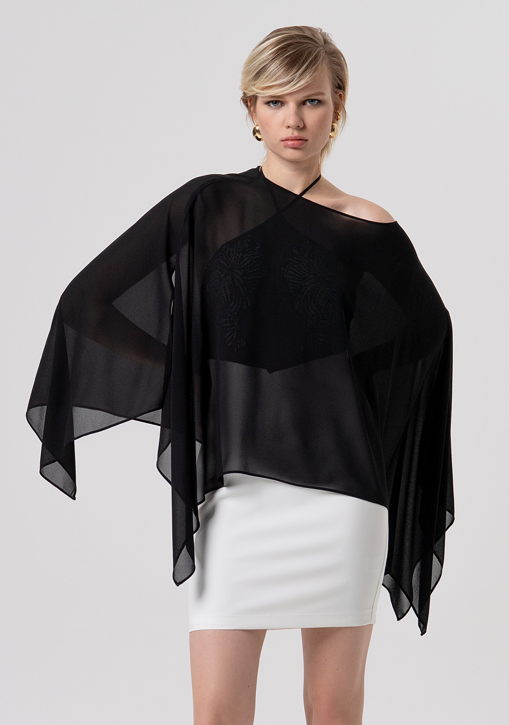 Stola ampia in georgette FQ26SC5001W41201-053 Fracomina