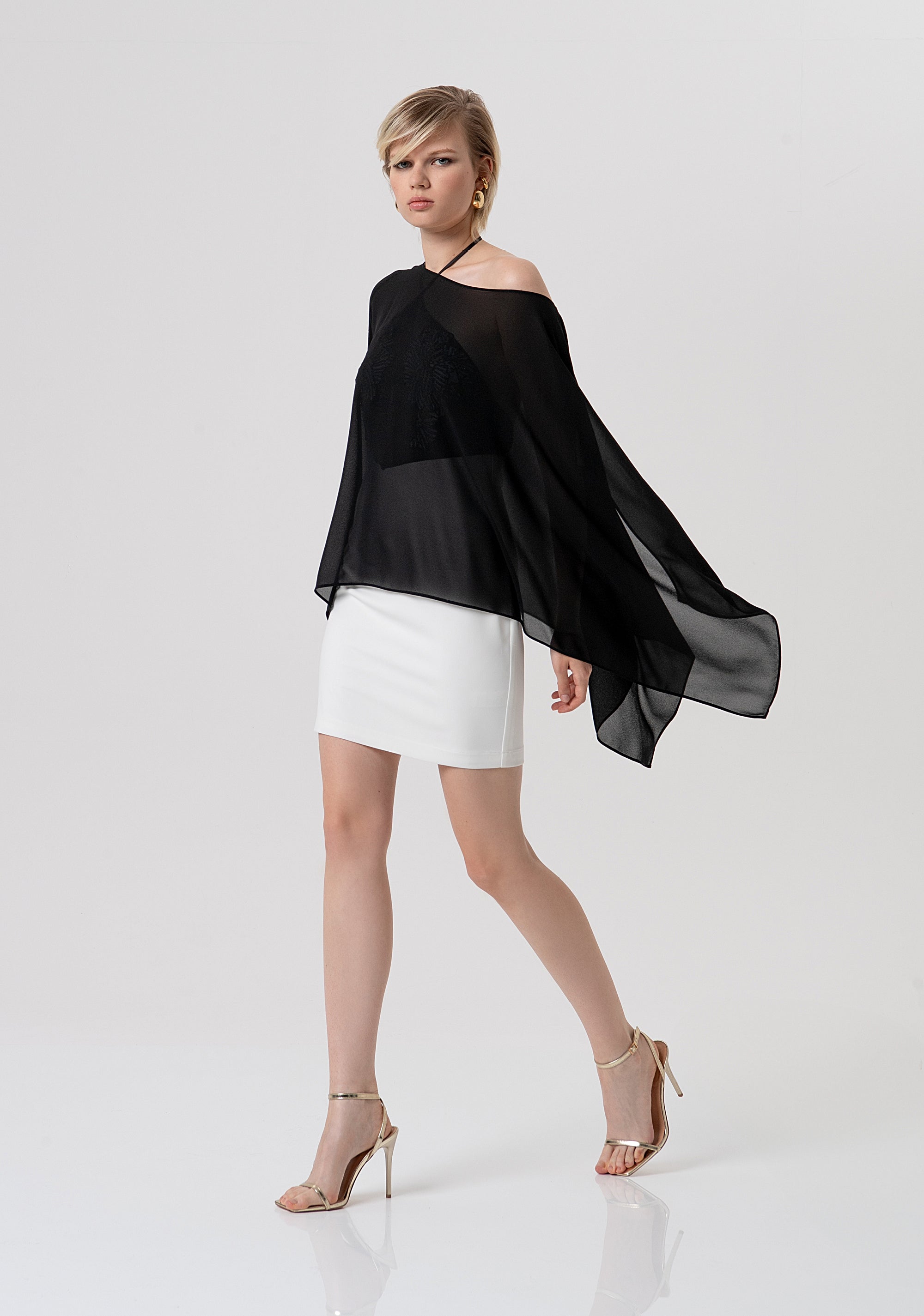 Stola ampia in georgette FQ26SC5001W41201-053 Fracomina