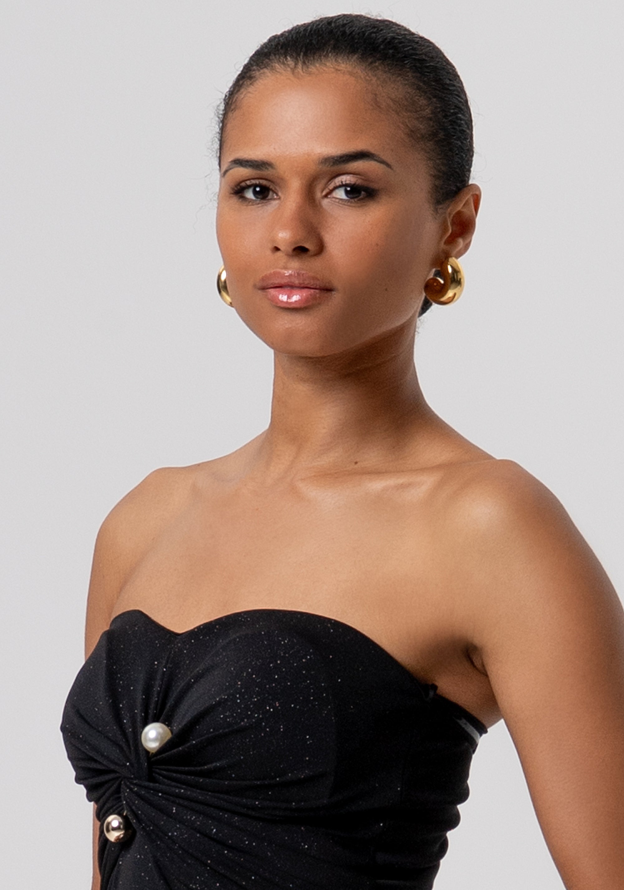 Abito slim senza maniche lungo in tessuto con glitter FQ26SD3004W79801-053 Fracomina