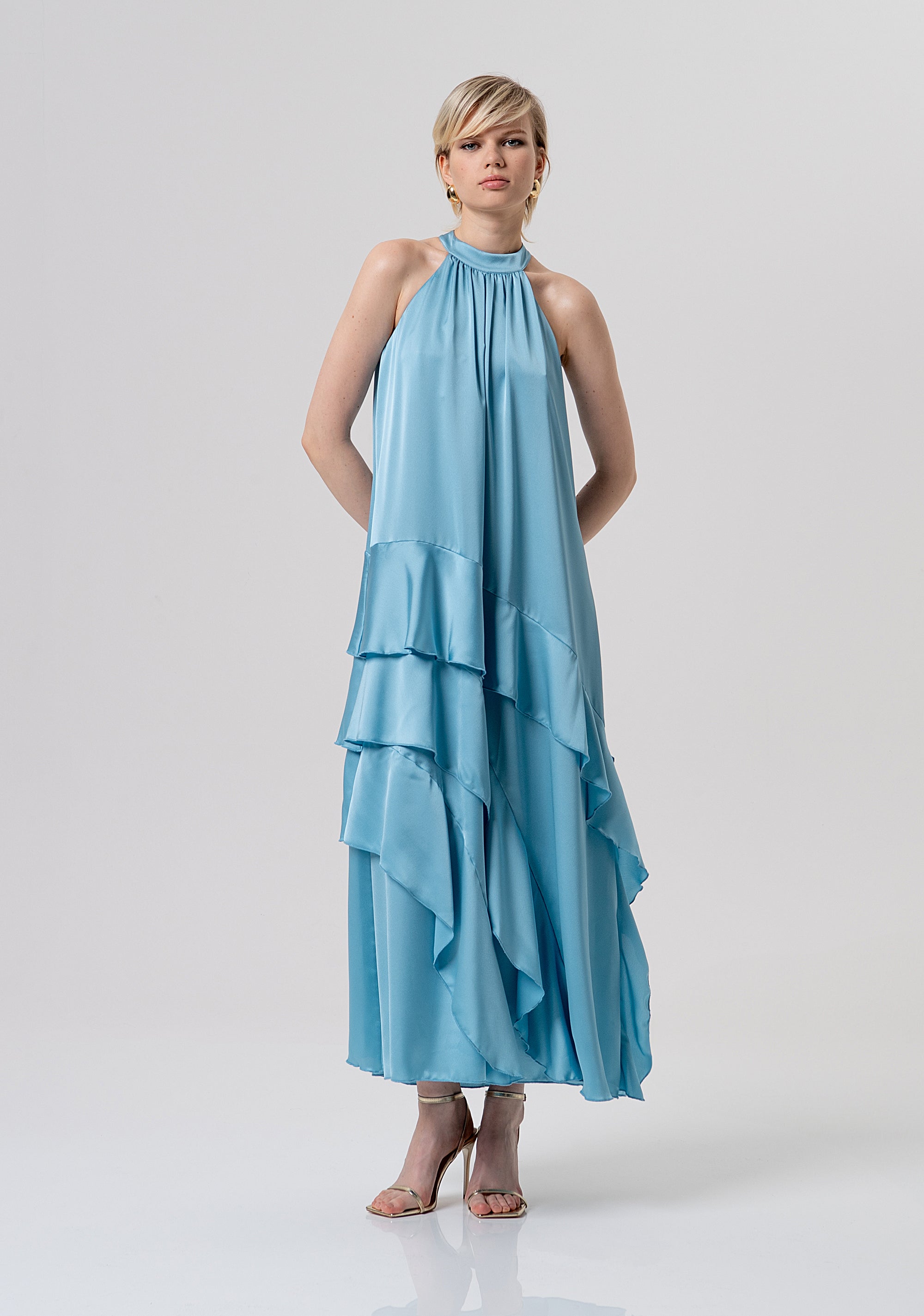 Abito linea ad A in raso FQ26SD3011W41101-C33 Fracomina