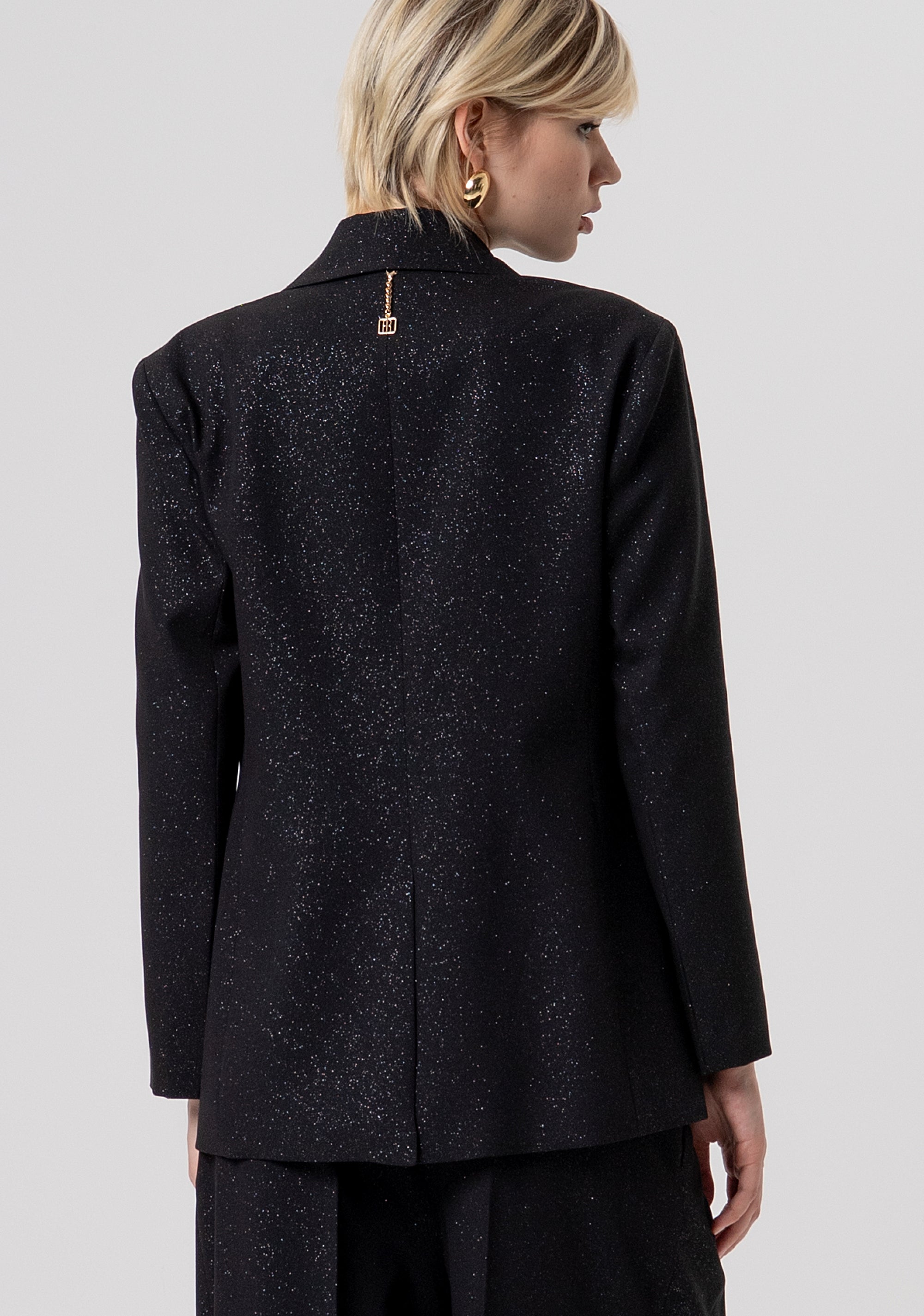 Blazer oversized monopetto in tessuto con glitter FQ26SJ3003W45901-053 Fracomina