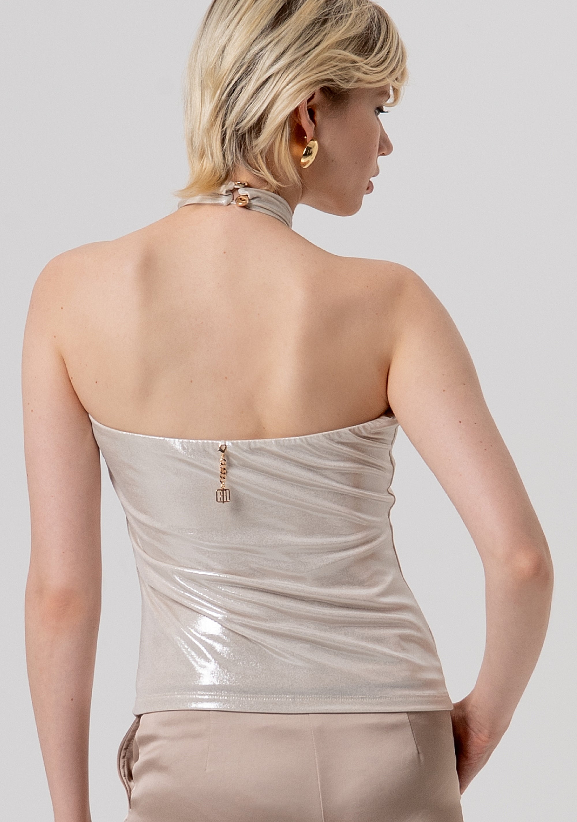 Top senza maniche con accessorio gioiello FQ26ST1004W798Y7-150 Fracomina