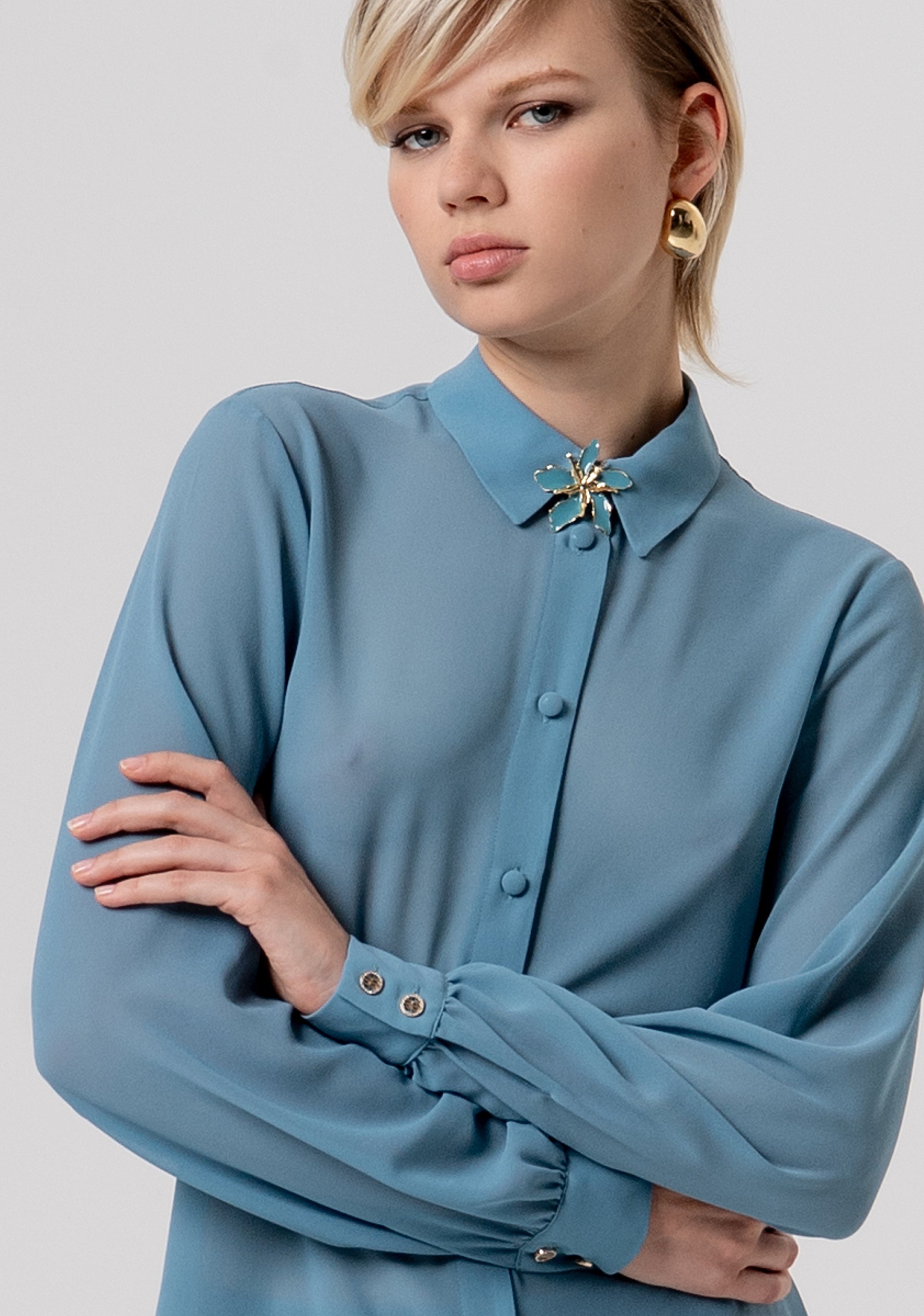 Camicia regular in georgette FQ26ST6004W41201-C33 Fracomina