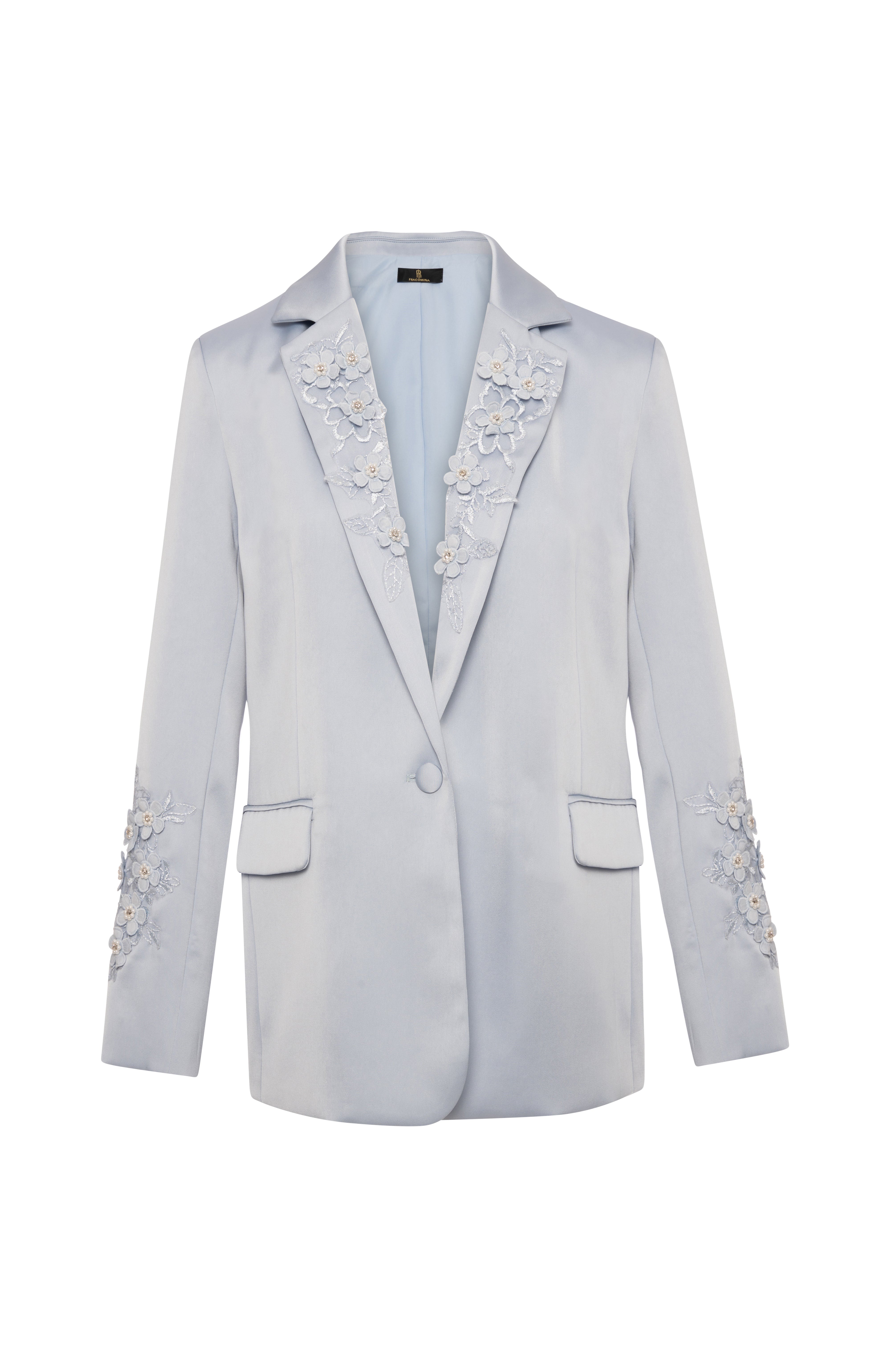 Blazer regular lungo in raso FQ26WJ3004W853E5-K81 Fracomina