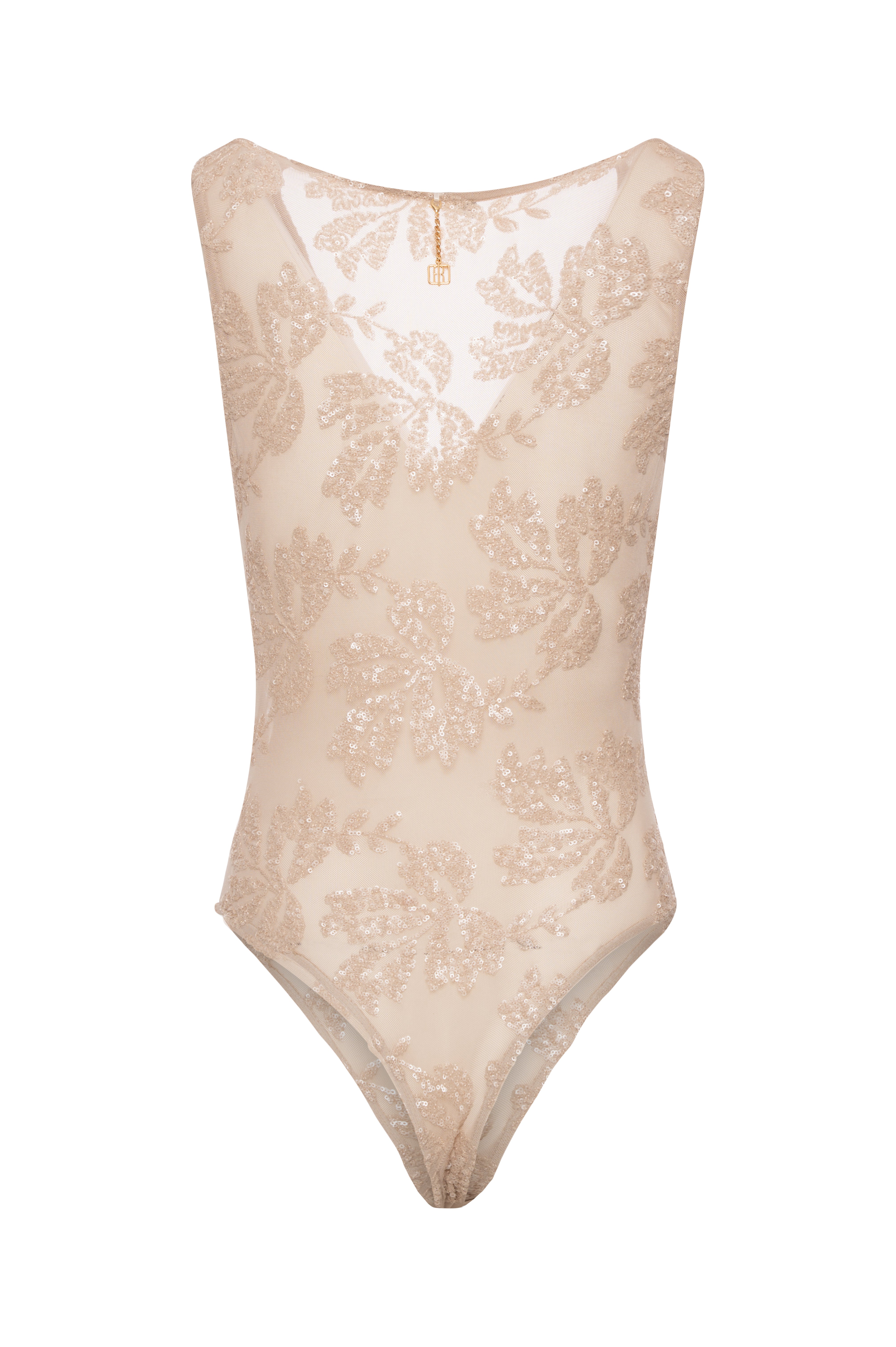 Body senza maniche slim con ricami FRACOMINA — immagine 2 di 2