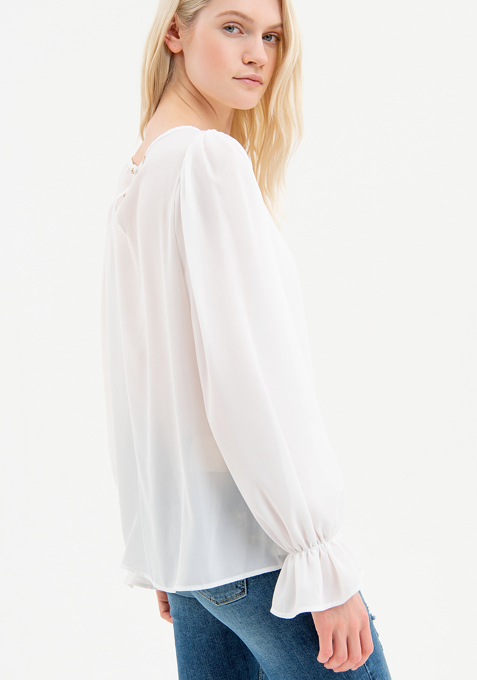 Blusa ampia in georgette