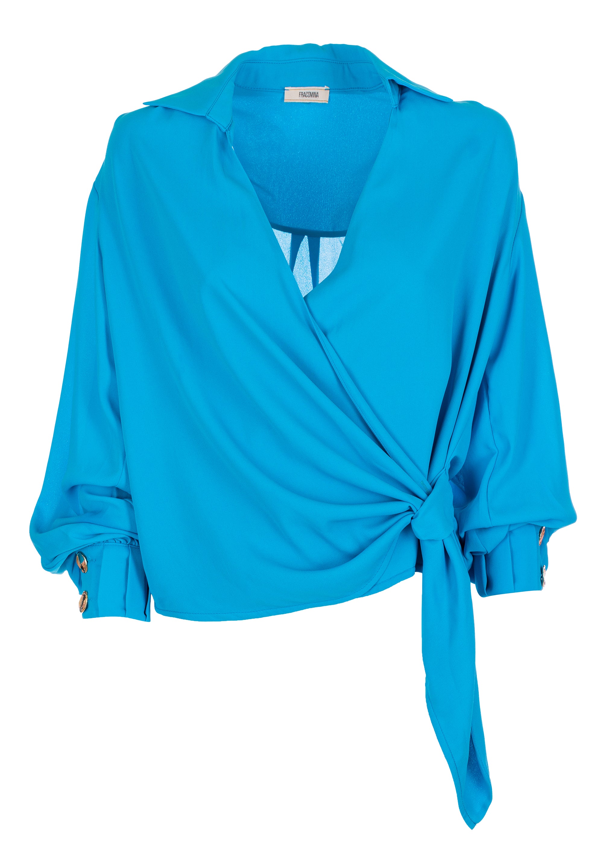 Blusa regular a portafoglio in georgette FR23WT1030W41201 FRACOMINA